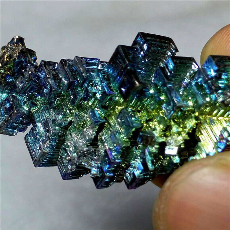 26.6g BISMUTH Crystal Cluster Iridescent Colorful Rainbow Hoppered From USA #C8