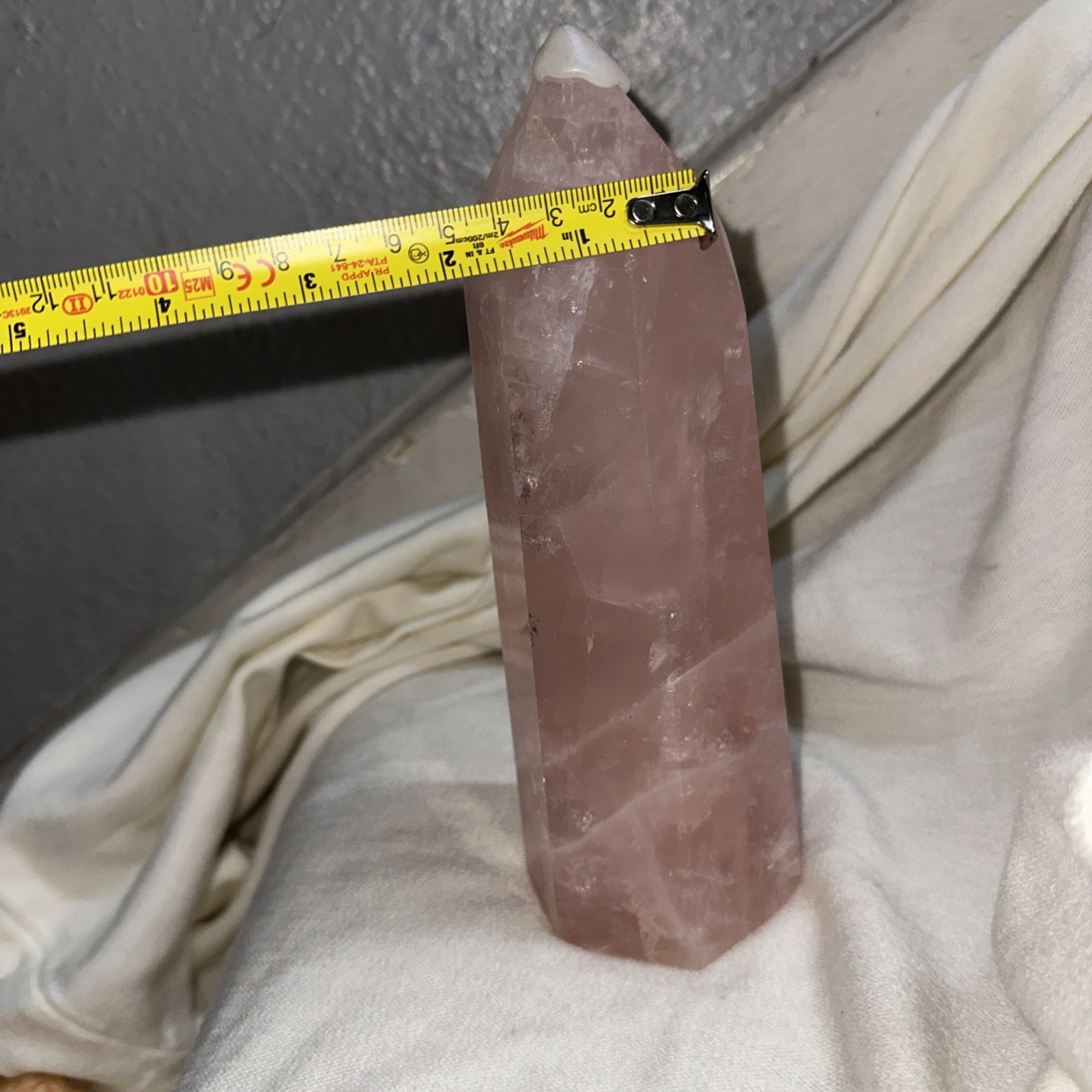 Large Rose Quartz Tower Handmade Crystal Point For Home Office Decorative