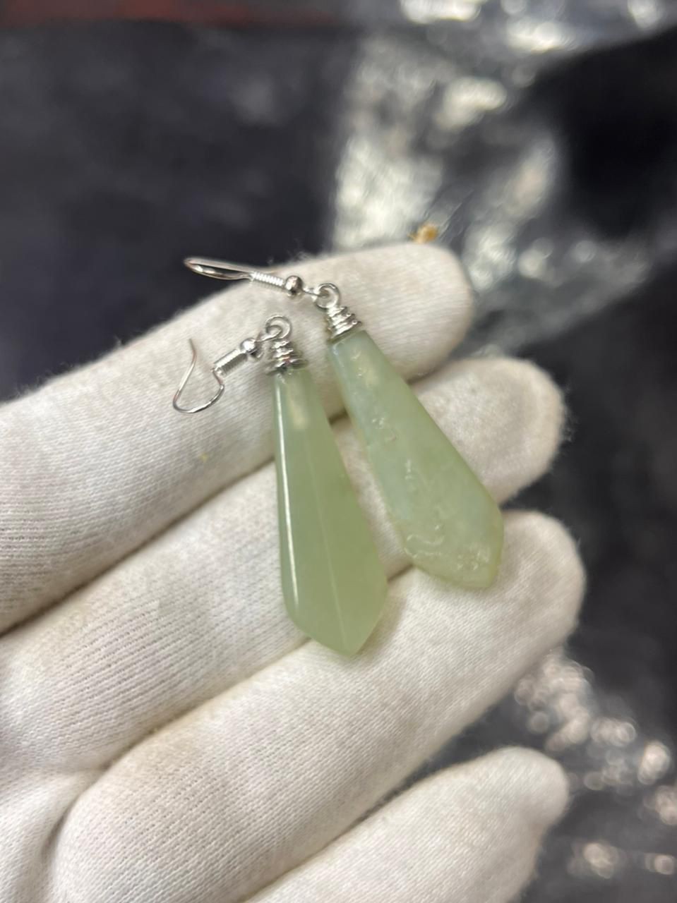 High Grade Natural Grape Jade Jewelry Set | Handmade Necklace, Earrings & Bracel