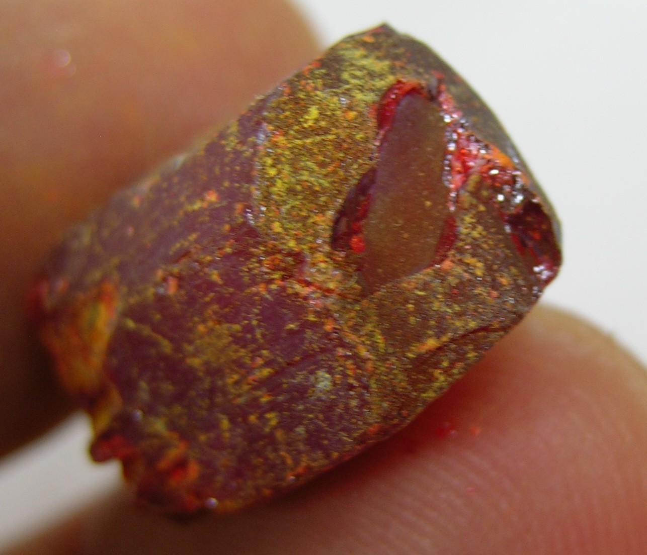 #5 Peru 21.80ct 100% Natural Rare Rough Red Realgar Crystal Specimen 4.35g 18mm