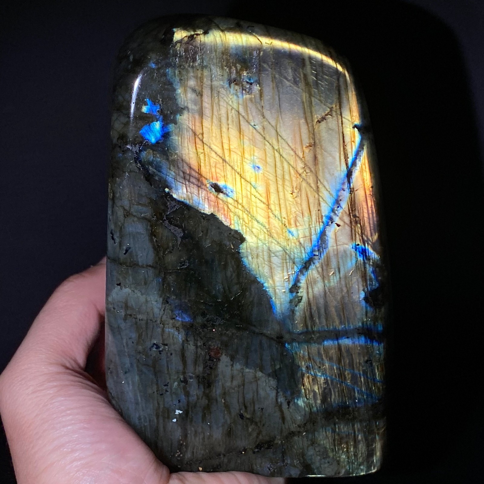 1560 Natural Gorgeous Labradorite QuartzCrystal Stone Specimen Healing