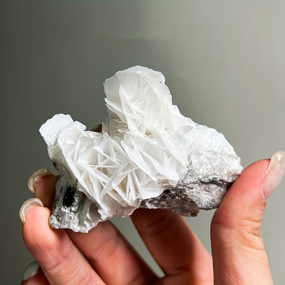Random White Rose Calcite Mineral Crystal Display Speciman Healing Decor Gift