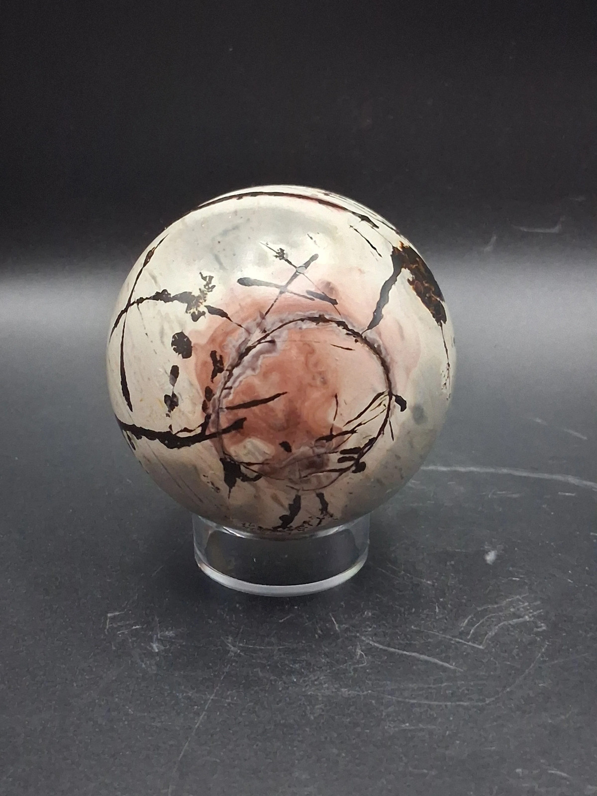 Picture jasper sphere! 63.9mm, 2.3 inches, 10 ounces
