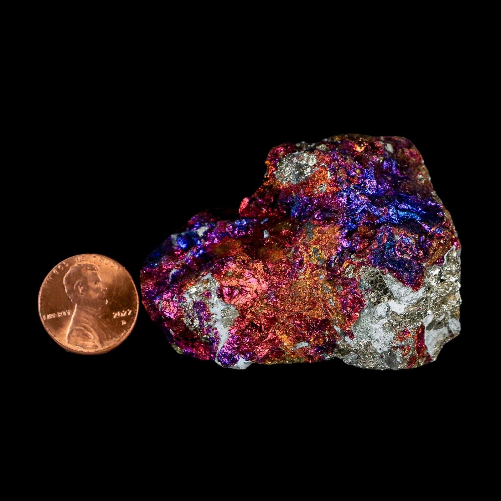 2.4″ Chalcopyrite Bornite Brilliant Multicolored Peacock Ore Chihuahua Mexico