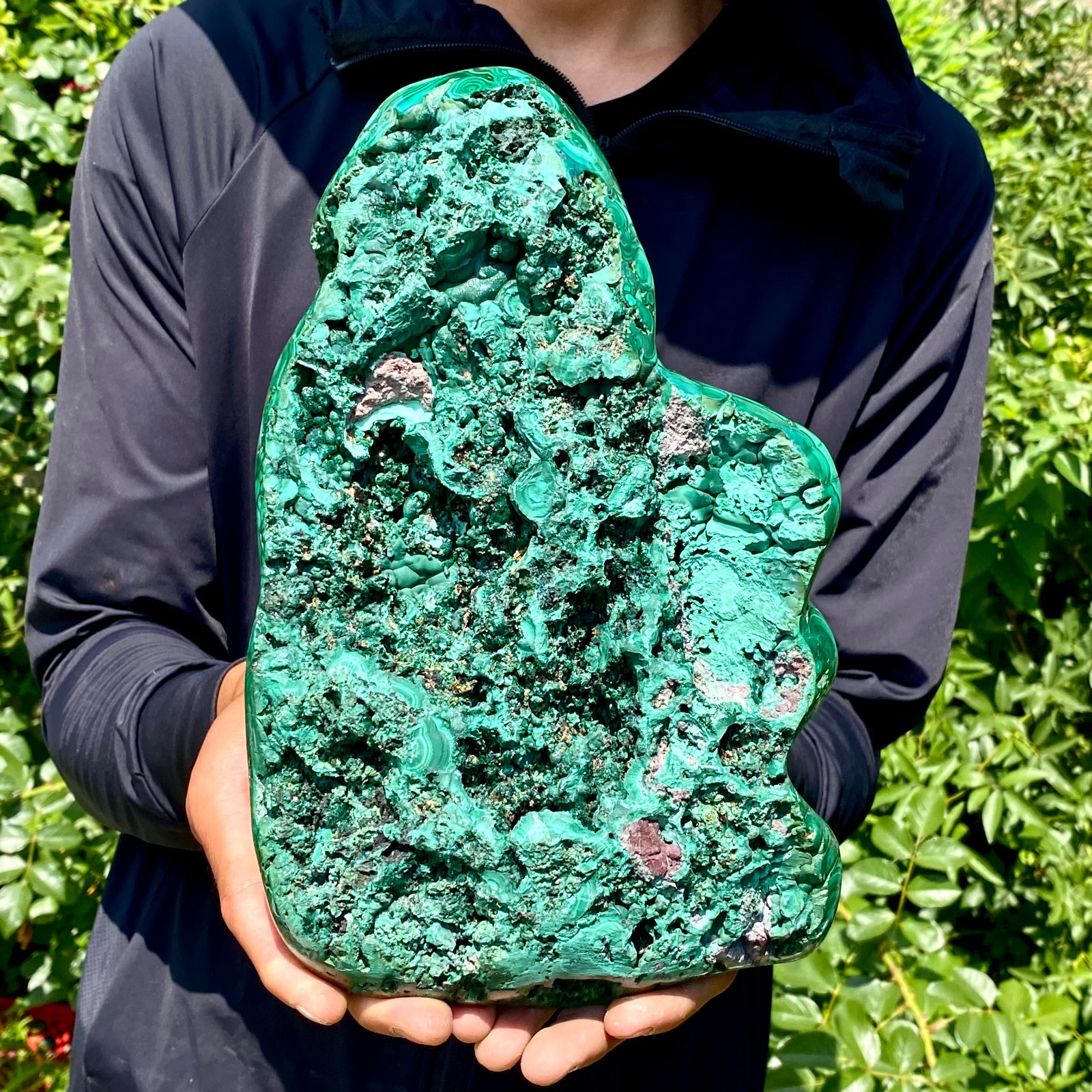 7.6LB Natural Polished Malachite Mineral freeform specimen Reiki Stone Healing