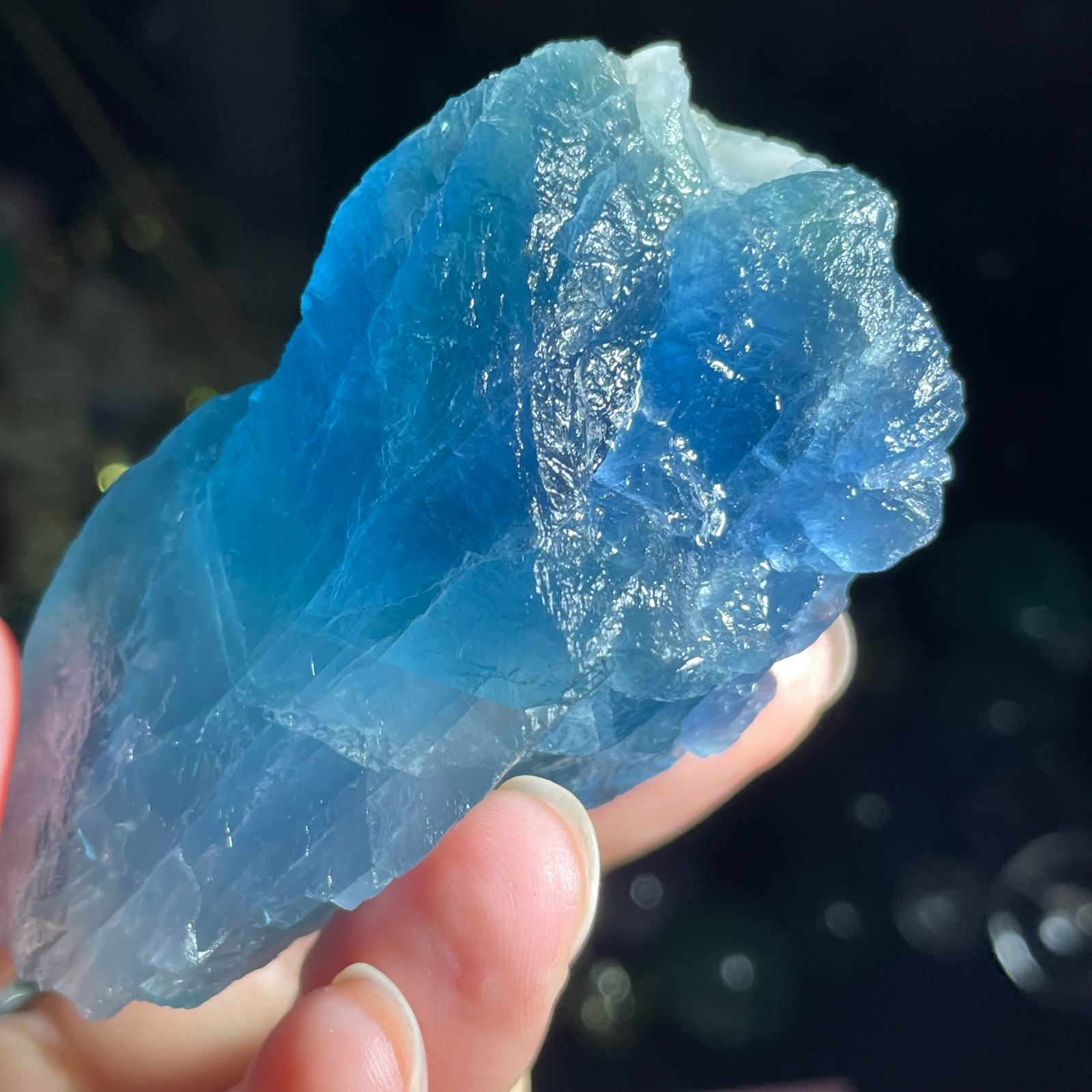 145g Natural Rough Dark Blue Fluorite Quartz Crystal Raw Stone Specimen Healing