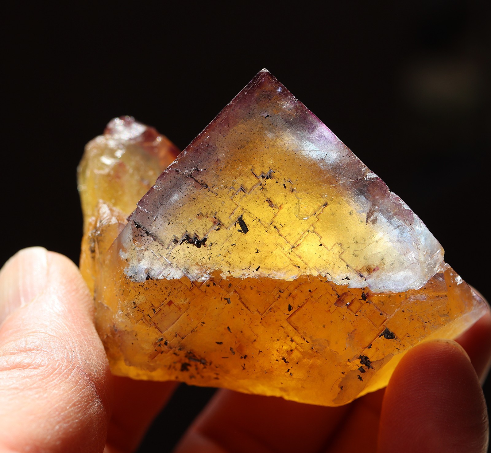 Bright zoned Fluorite. Cave in Rock District, Hardin County, Illinois, USA.