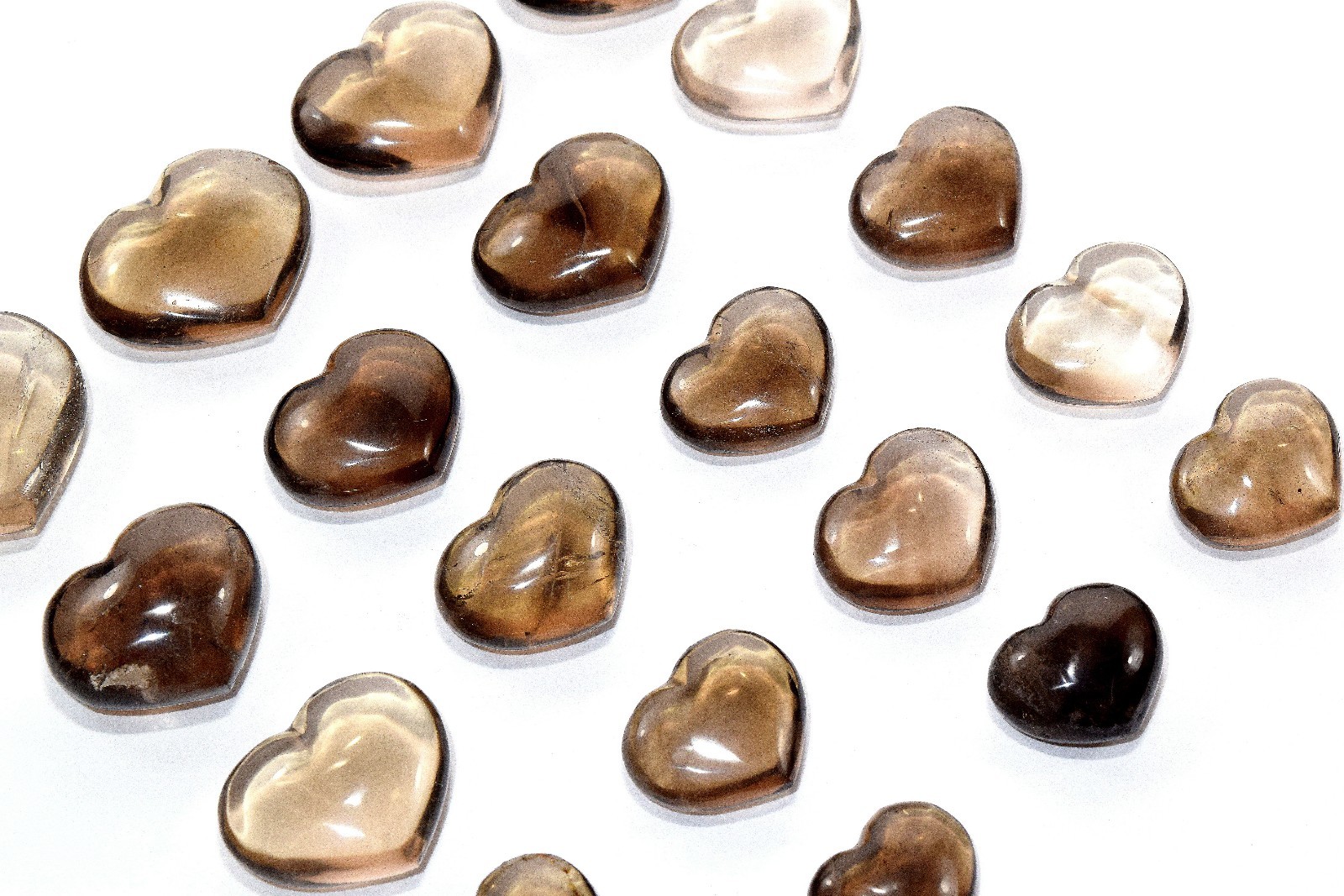 26mm Smoky Quartz Heart Polished Gemstone Crystal Mineral Specimen – China (1PC)