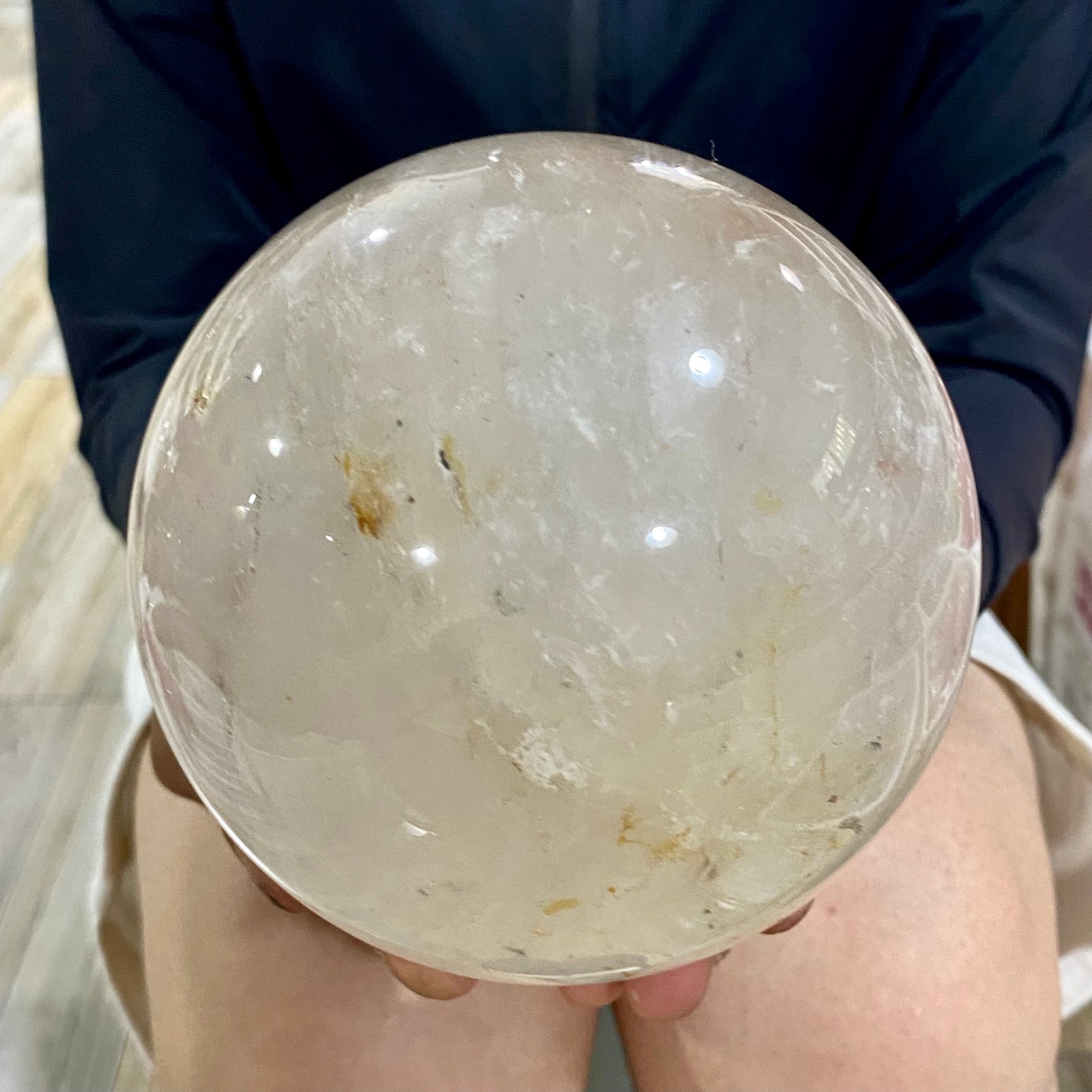 5.04LB Natural clear quartz sphere quartz crystal ball reiki Energy healing