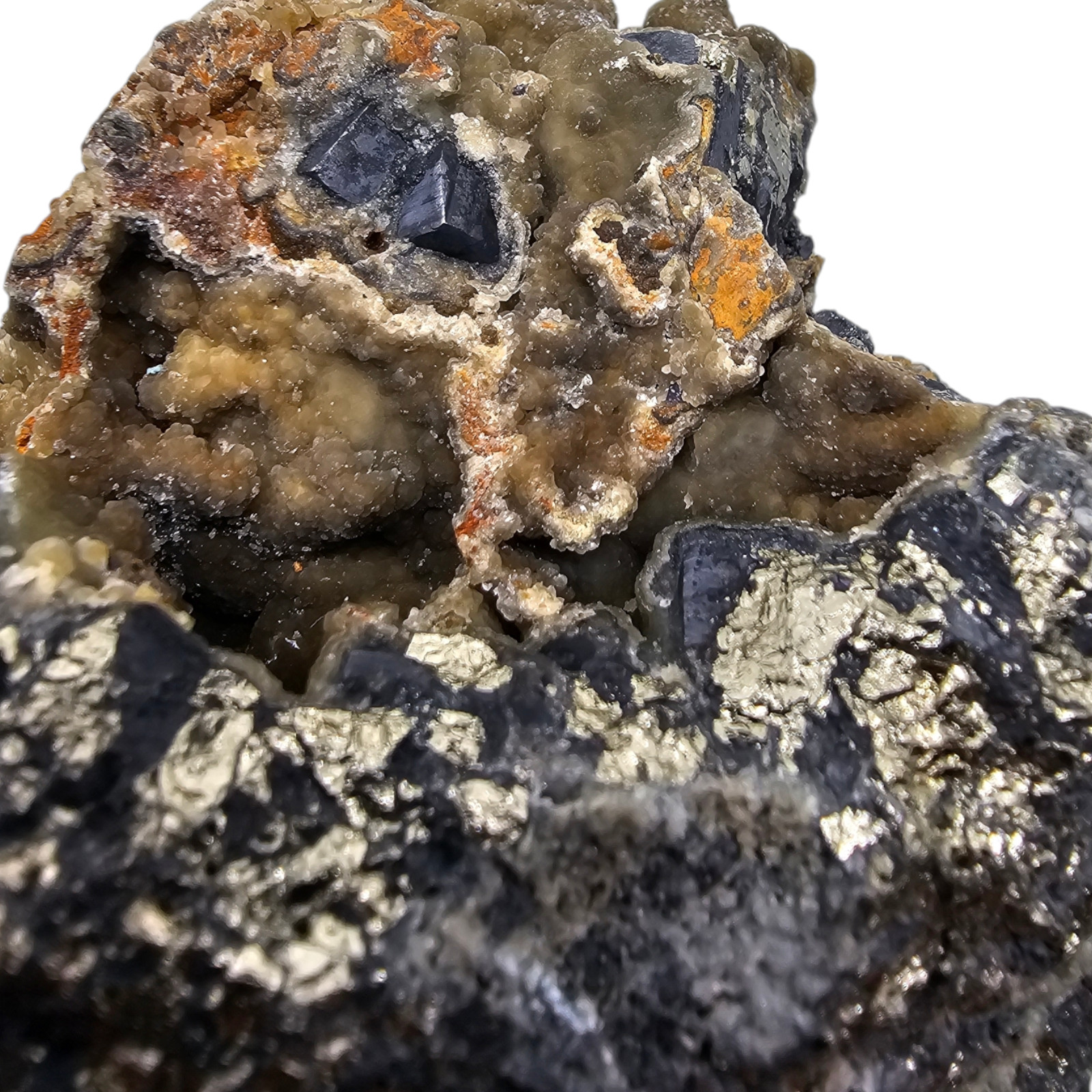 2.1 Lbs Smithsonite Mineral Specimen with Pyrite – 962 g 9x6x8 cm Ojuela Mine