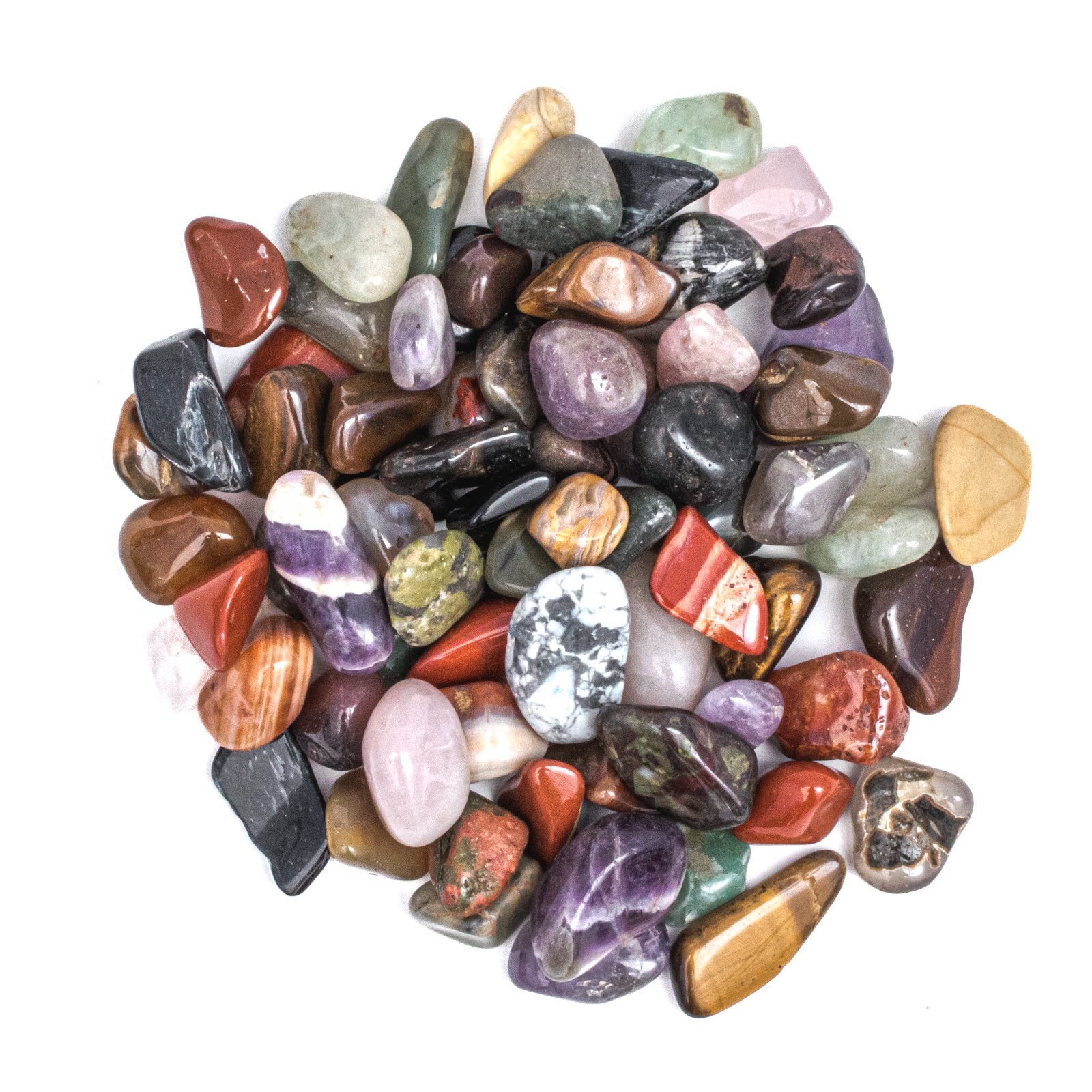 1/2 lb Small Tumbled South Africa Assorted Mix Gemstone Crystals Bulk Gems Rocks