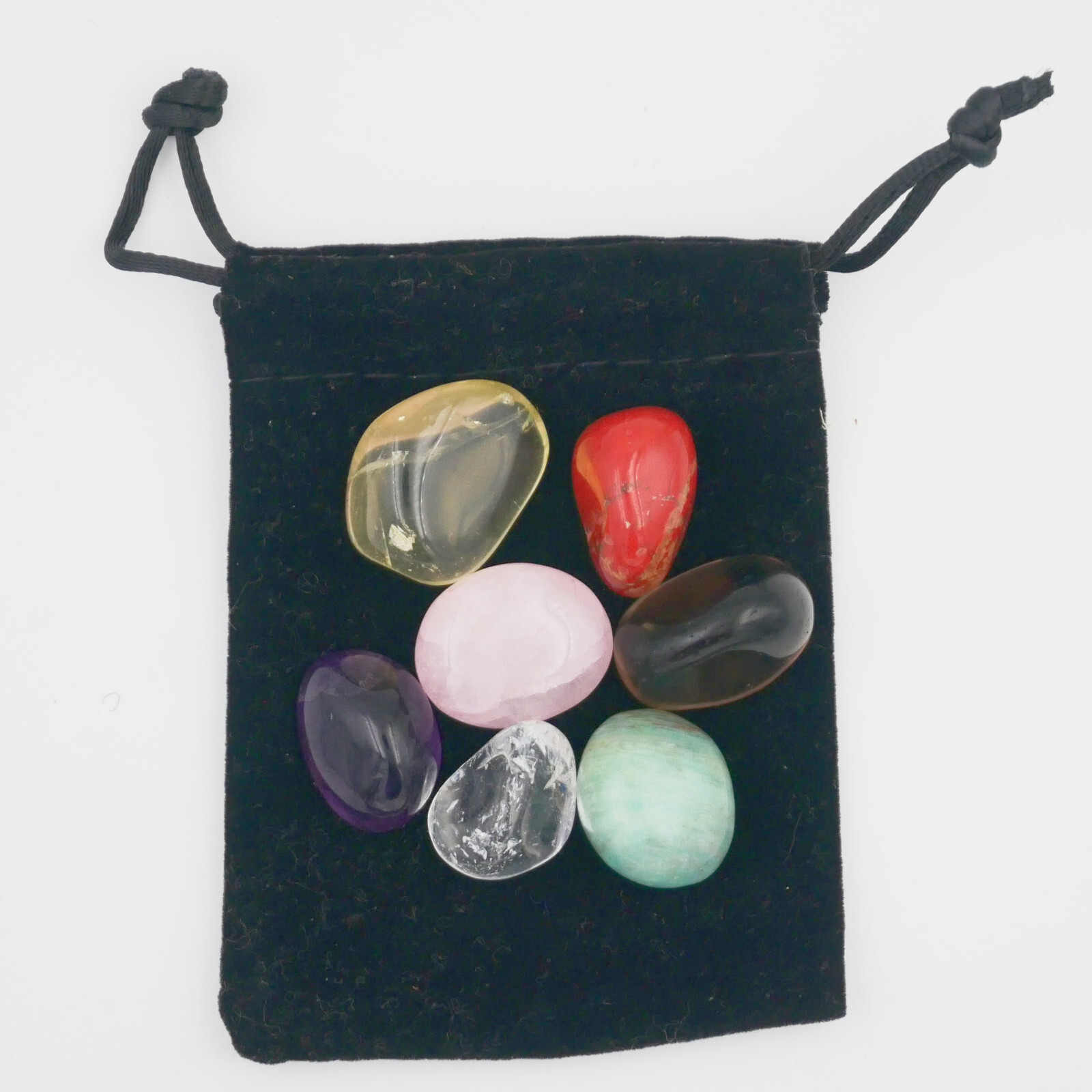 7 Chakra Tumbled Stone Set Natural Healing Crystals Reiki Balancing Gems Gift