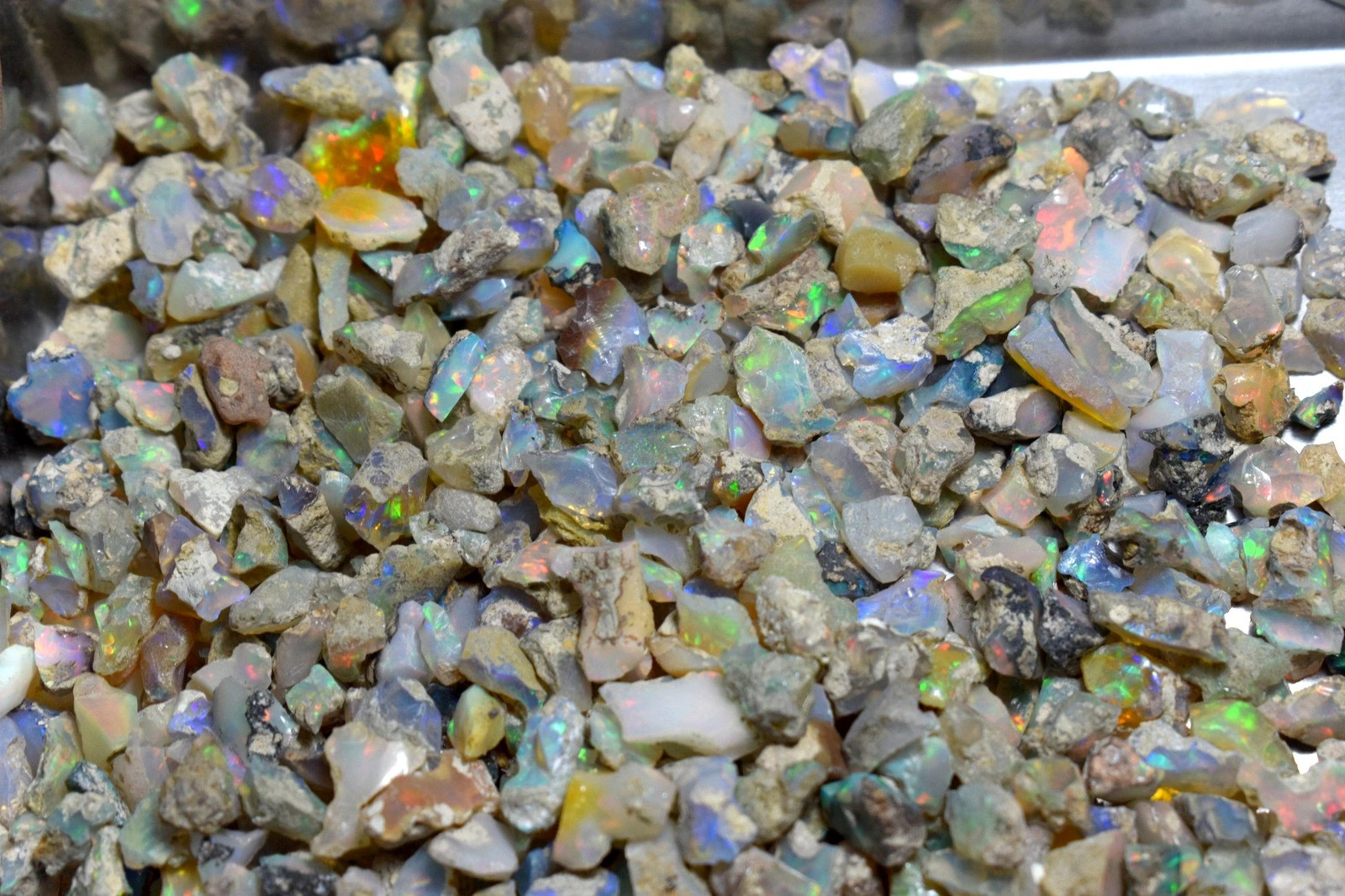 Natural Ethiopian Jumbo Welo Fire Opal Rough Specimen Gemstone 8-13mm 25+Pcs Lot