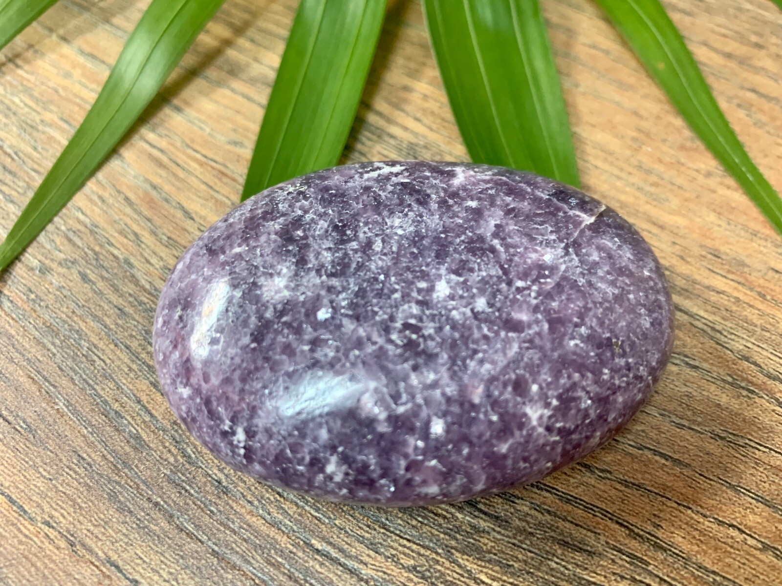 Lepidolite Palm Stone Large Soap Stone Flat Therapy Meditation Specimen Reiki