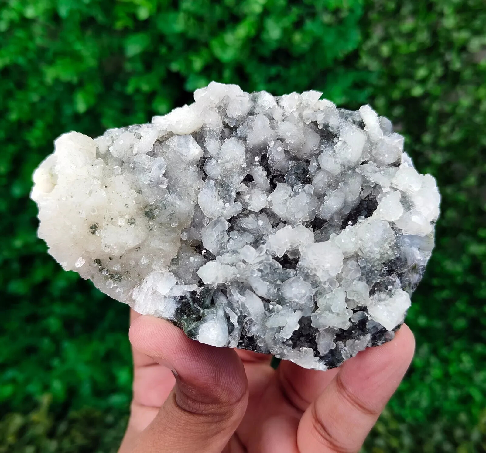 205g Natural Stilbite and Apophyllite on Base Mineral Specimen