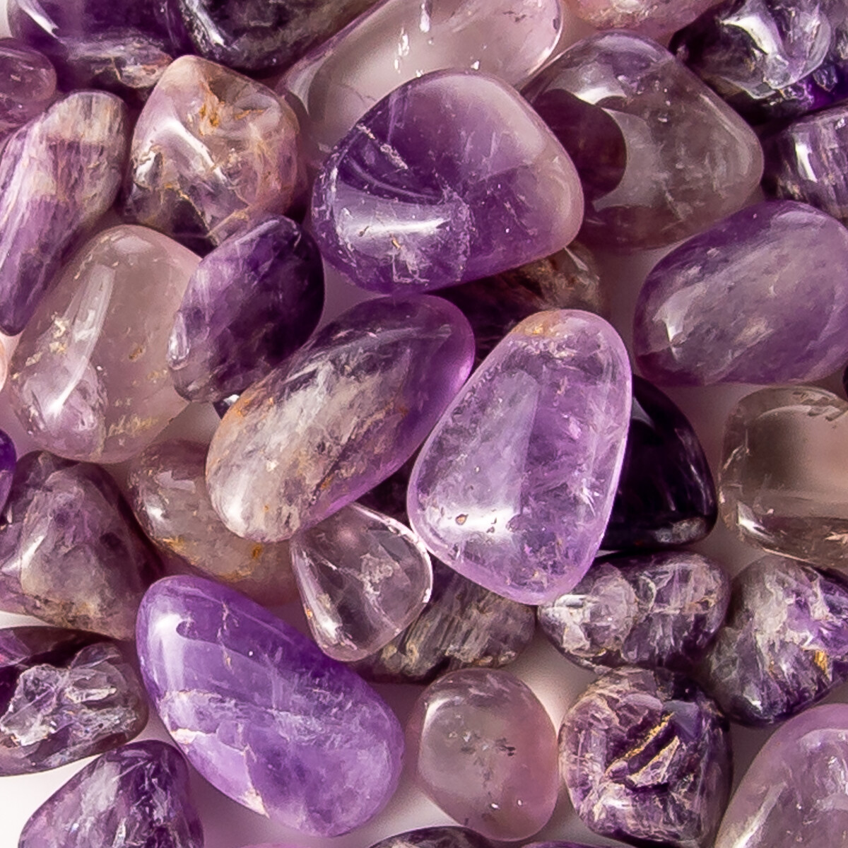 1 Pound Tumbled Gemstone Collection Maraba Amethyst Clear Quartz Gold Tigers Eye