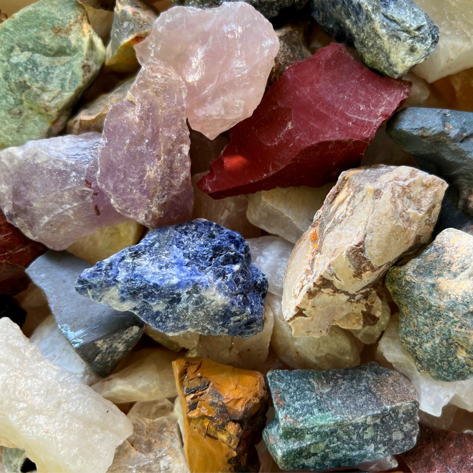 Brazil Mix – Rough Rocks for Tumbling – Bulk Wholesale 1LB options