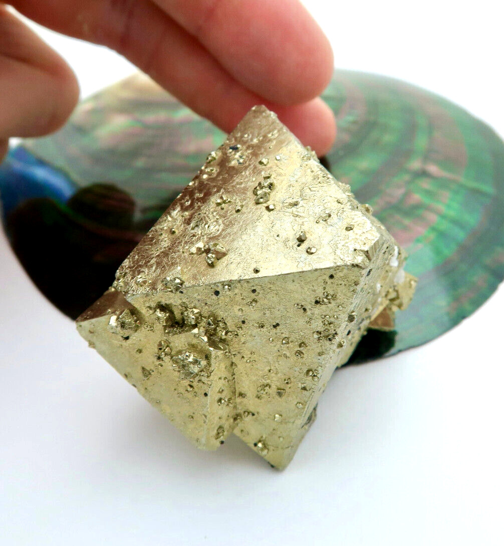 RARE PYRITE OCTAHEDRON SPECIMEN **BEAUTIFUL** HUANZALA MINE PERU