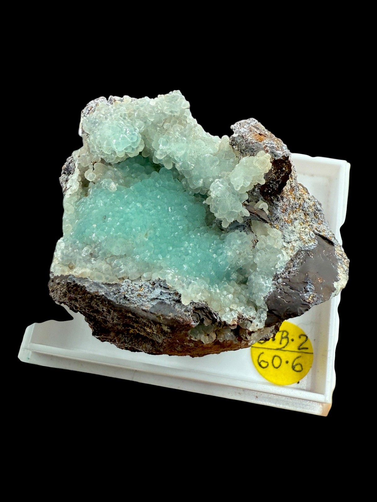 Blue Smithsonite Crystals : Hilarion Mine . Attica , Greece 🇬🇷