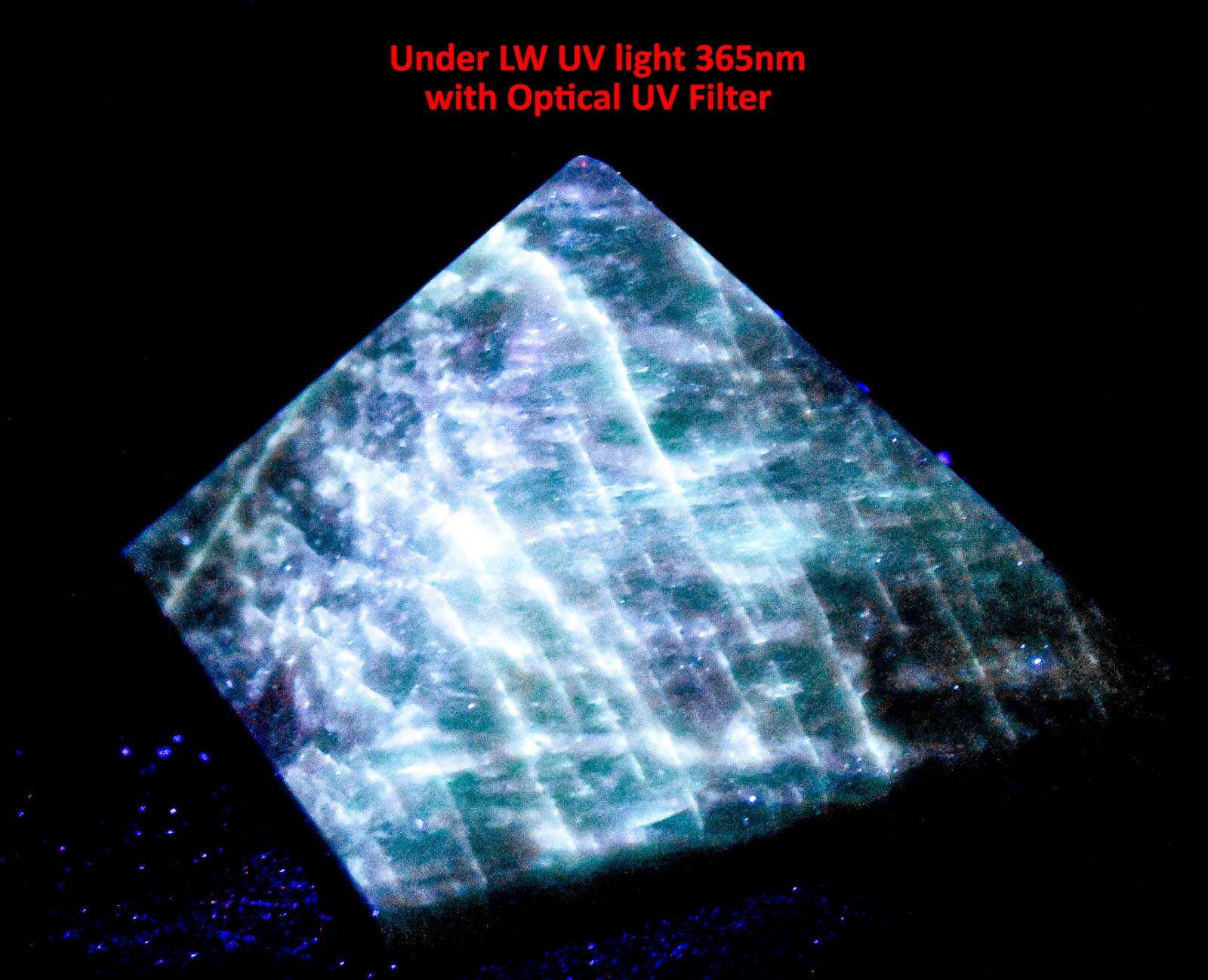 32mm Blue Green White Amazonite Pyramid Polished Natural Feldspar Stone – India