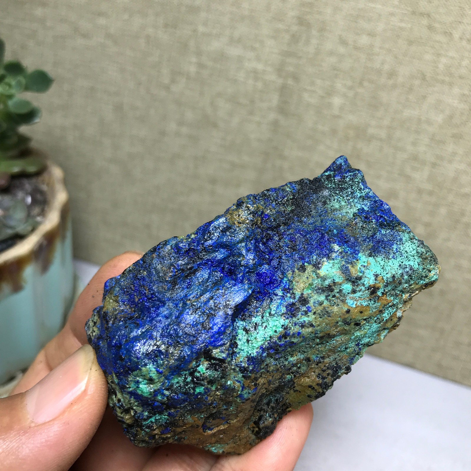 99g Natural Azurite Malachite gemstone Rough original Crystal Specimen A5177