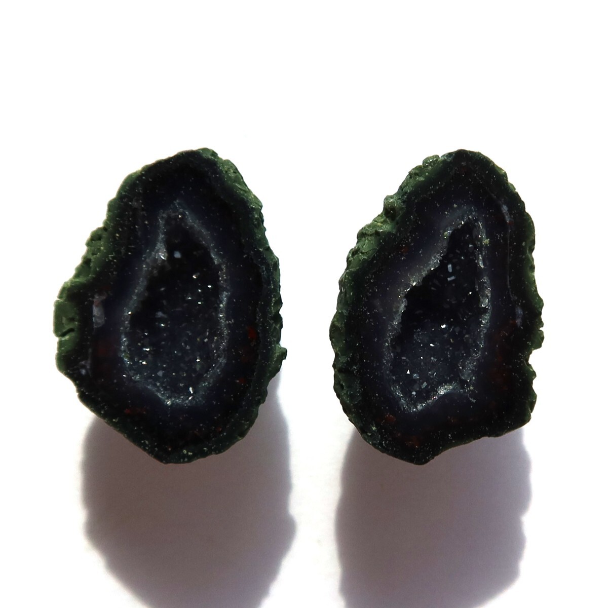 Tabasco – Tiny Mexican Baby Geode Polished Halves for Jewelry * Display Tab1149