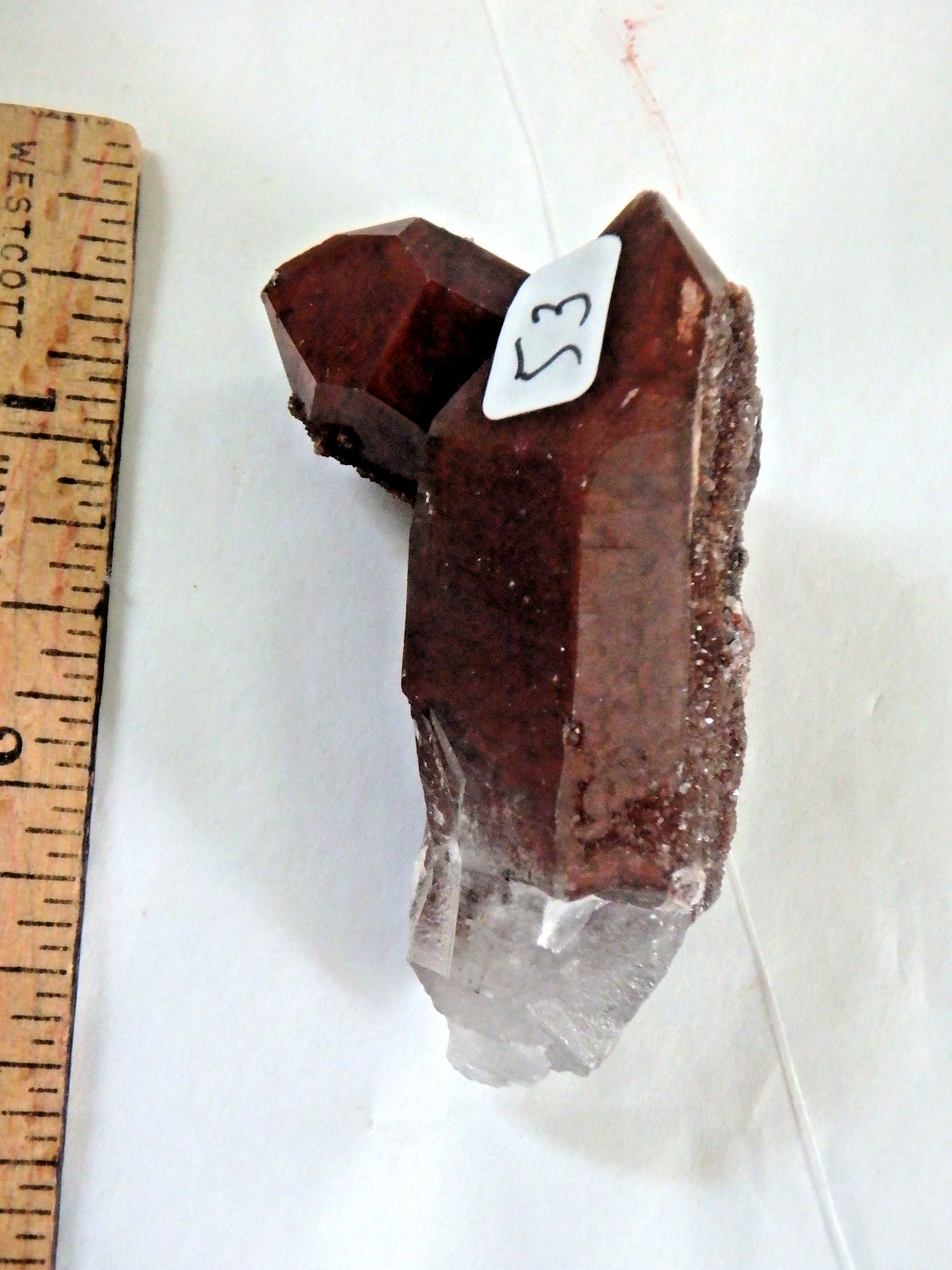 Crystal Red Hematite on Quartz $53 Morocco 54.7 grams key