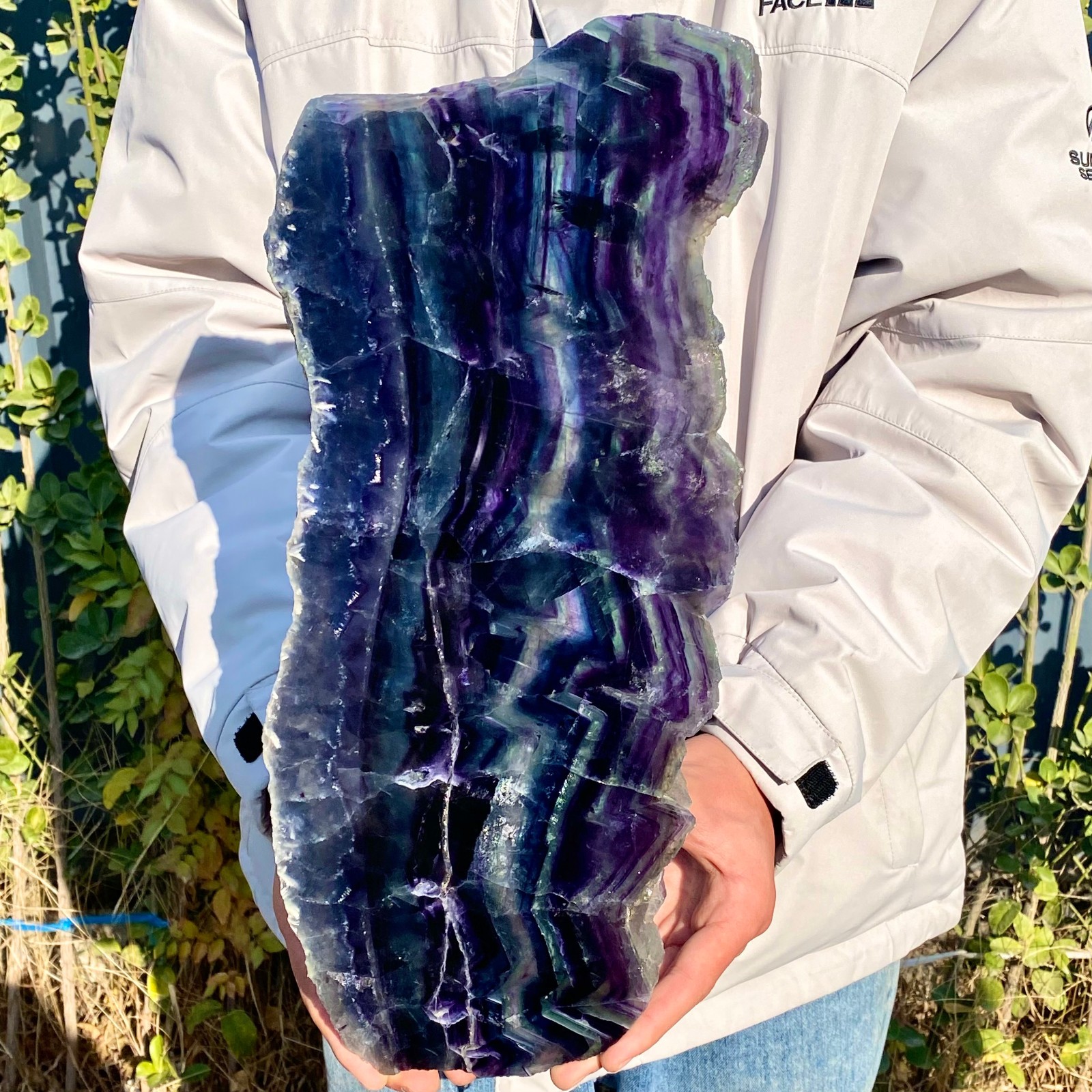 10LB Natural beautiful Rainbow Fluorite Crystal Rough slices stone specimens