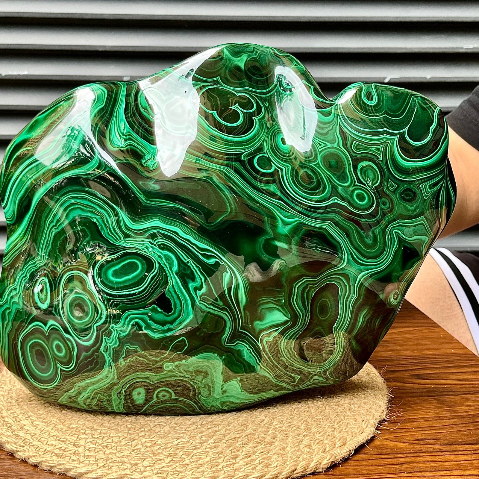 24 lb Malachite Stone Natural Polished Anniversary Gift Display Art