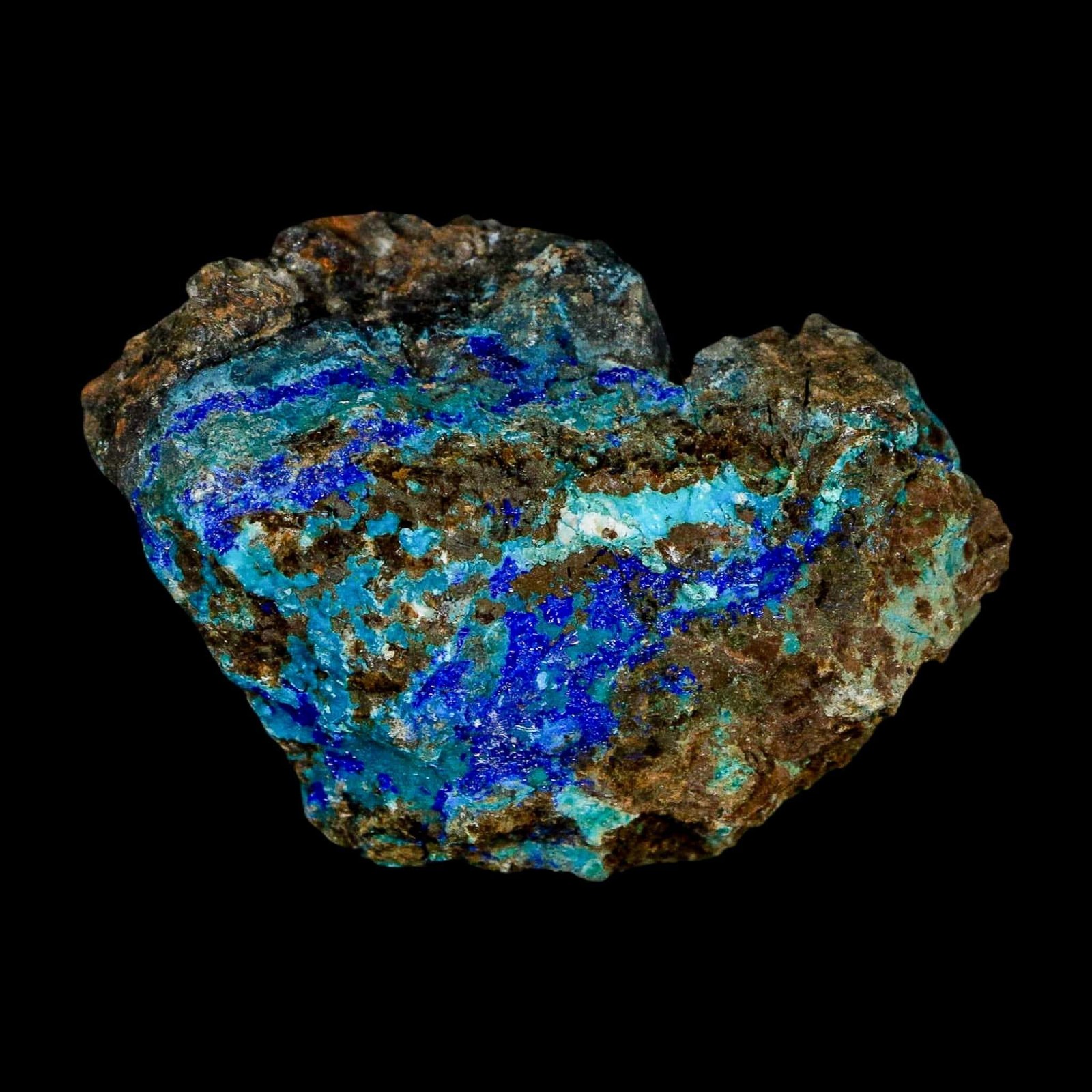2.4″ Azurite, Chrysocolla And Malachite Crystal Mineral Specimen On Matrix