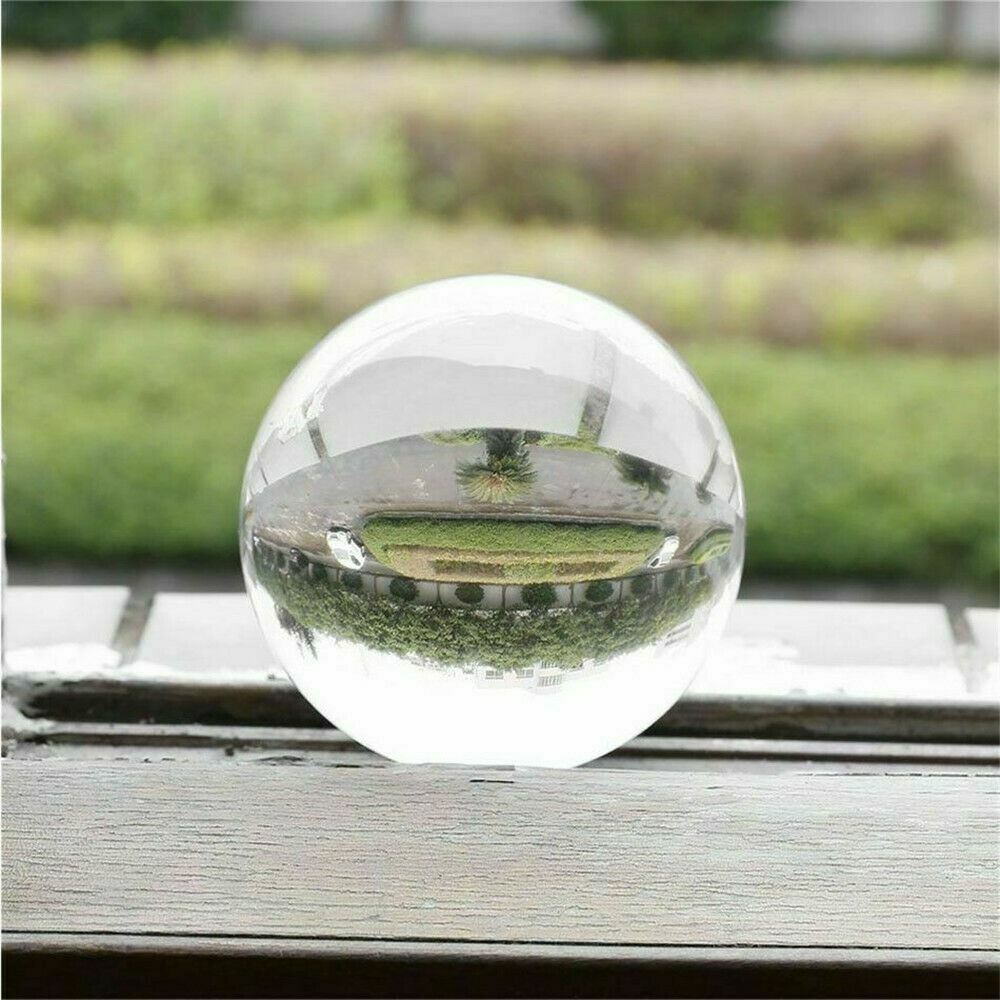 60/80mm K9 Clear Photography Crystal Ball Sphere Decoration Lens Photo + Stand