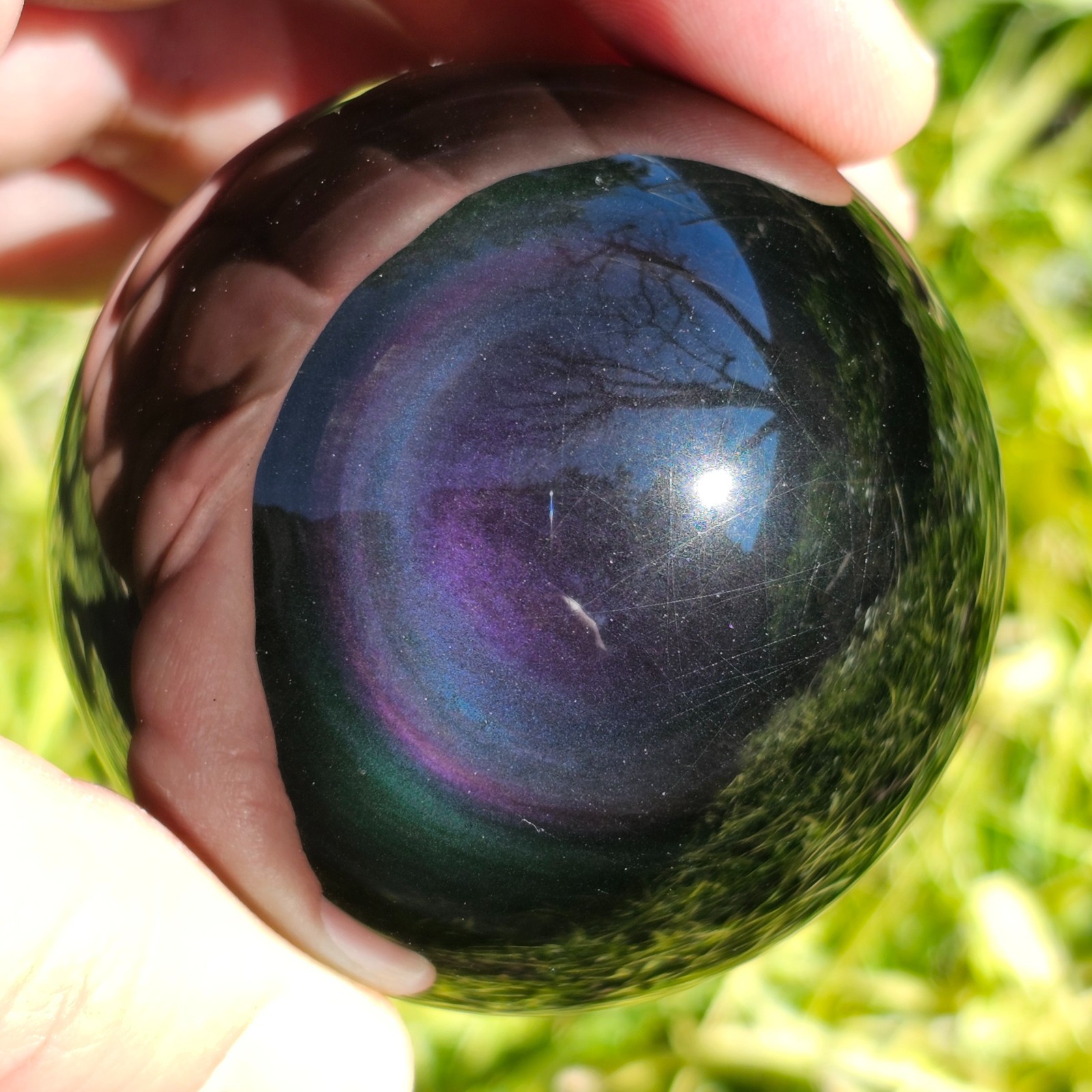 Rainbow Obsidian Sphere | Option C | 6cm | 268g