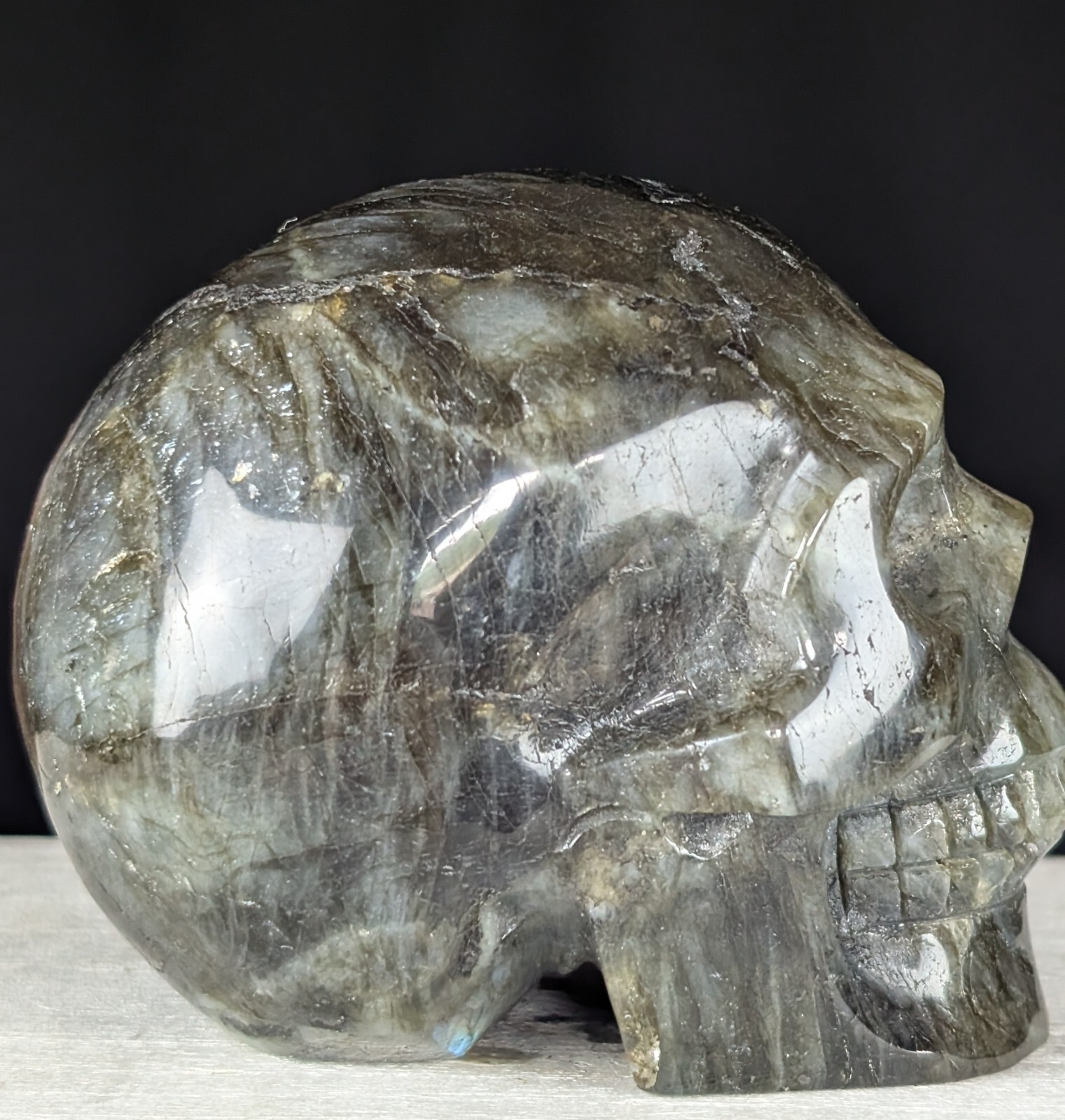 Blue Labradorite Skull Crystal Large Big Gemstone Chakra