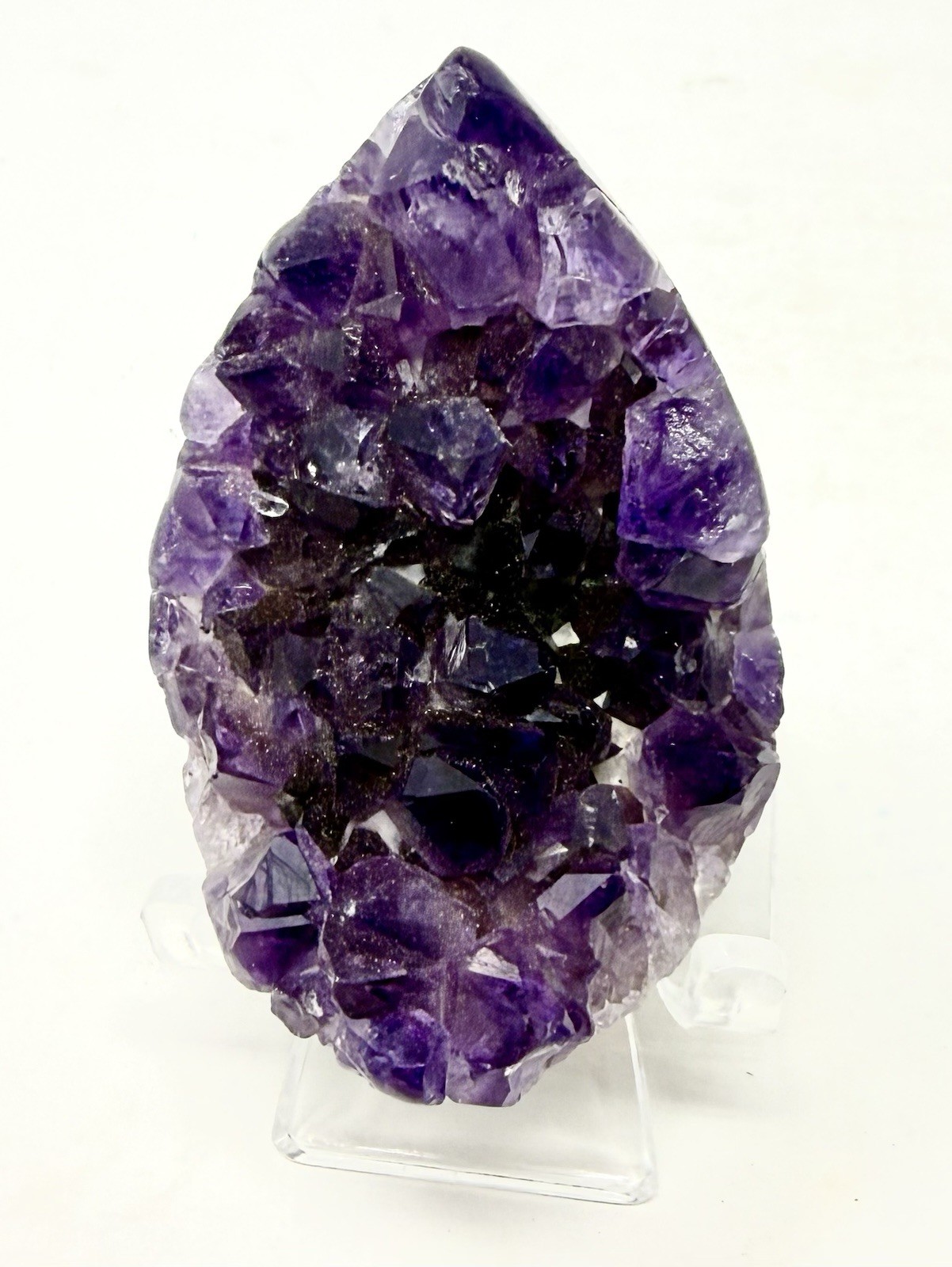112g Purple Amethyst Egg Crystal Cluster With Stand