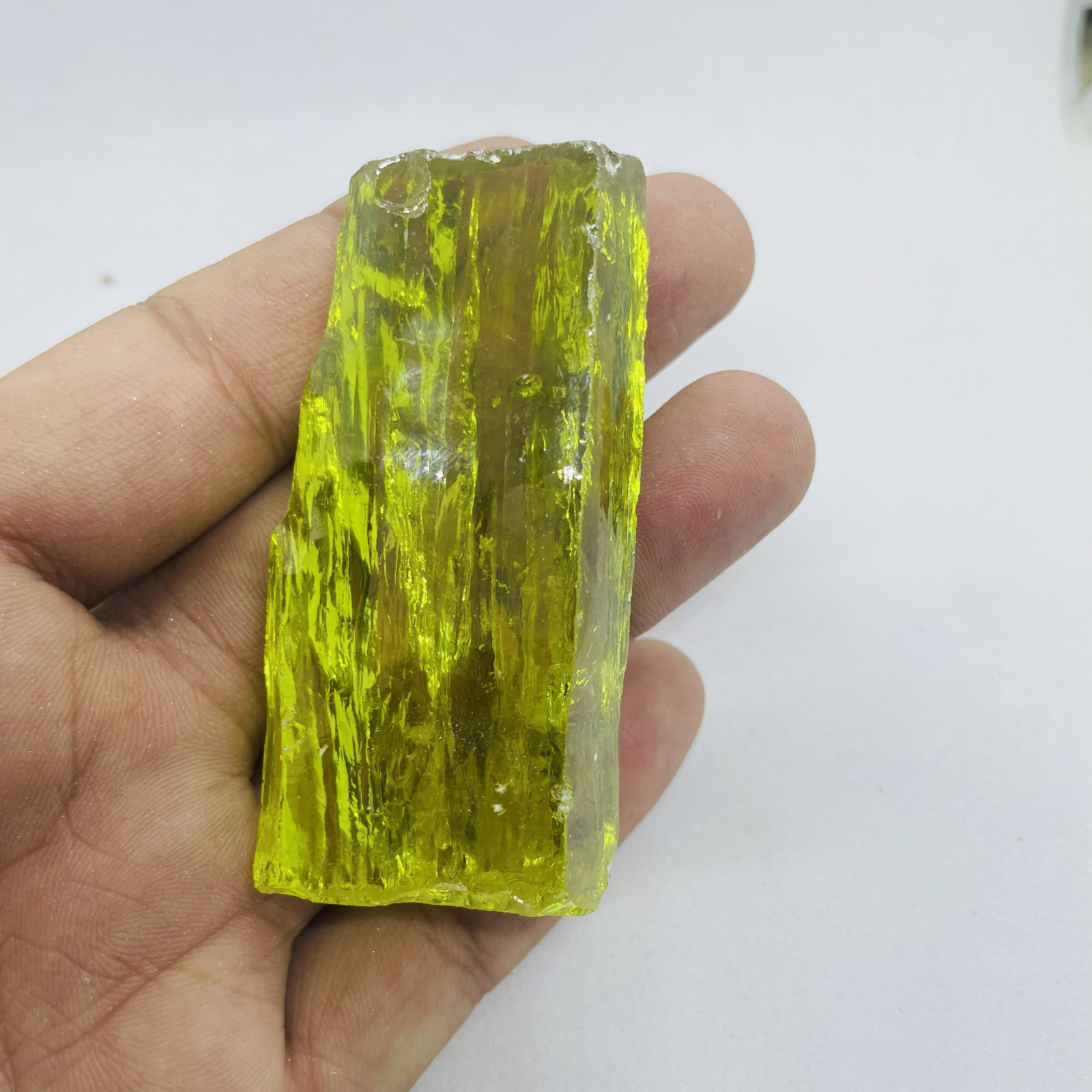 Peridot Zircon Untreated Rough Gemstone 350-450CT| Natural Raw Healing Crystal