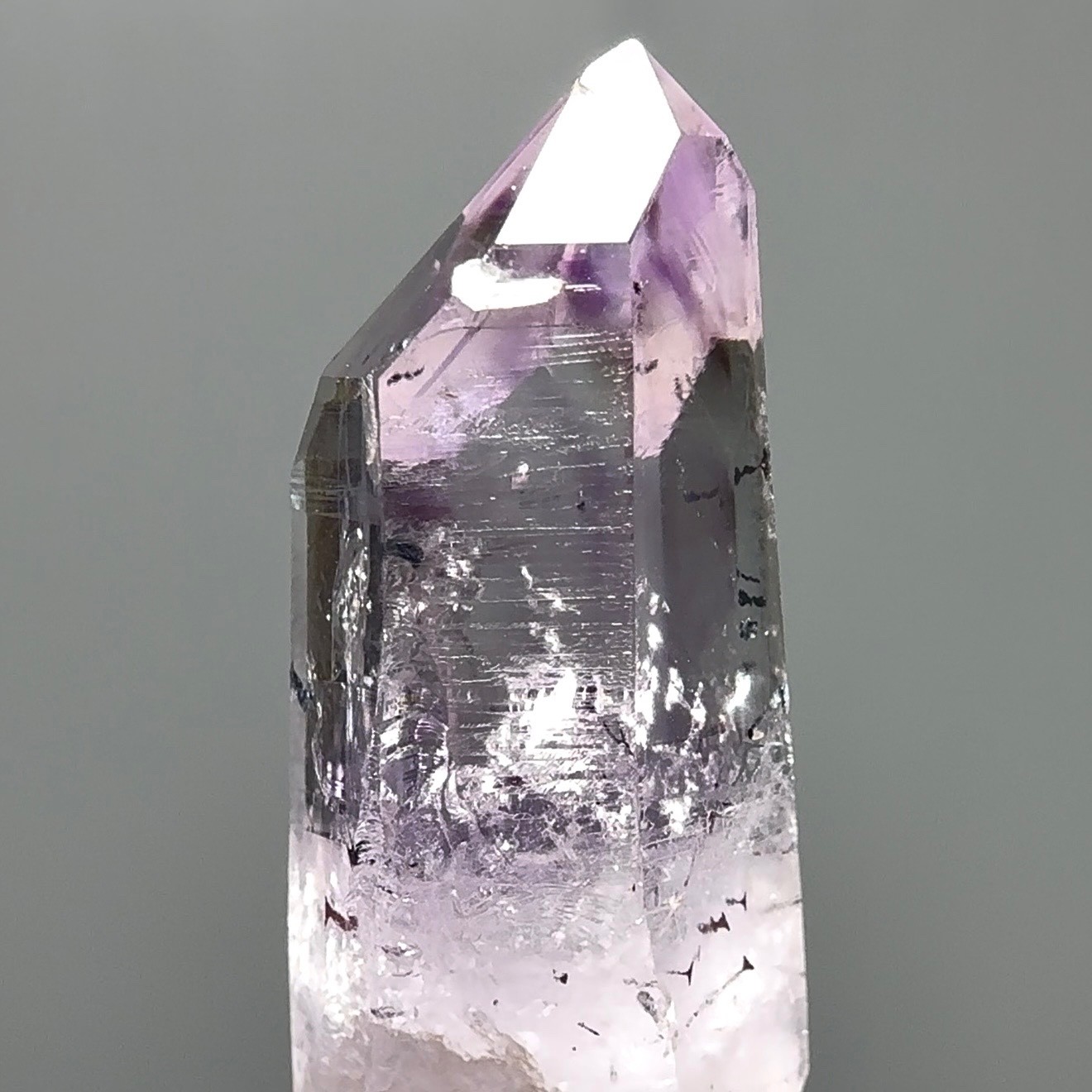 Large Moving Bubble! Rare Lilac Rainbow Brandberg Amethyst Enhydro Crystal