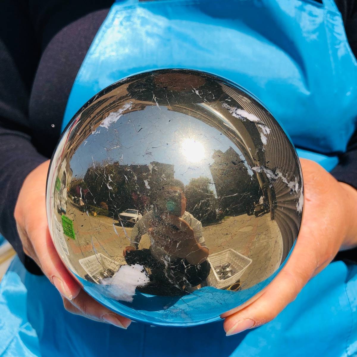 10LB Natural Chalcopyrite Sphere Polished Quartz Crystal Ball Healing 4267