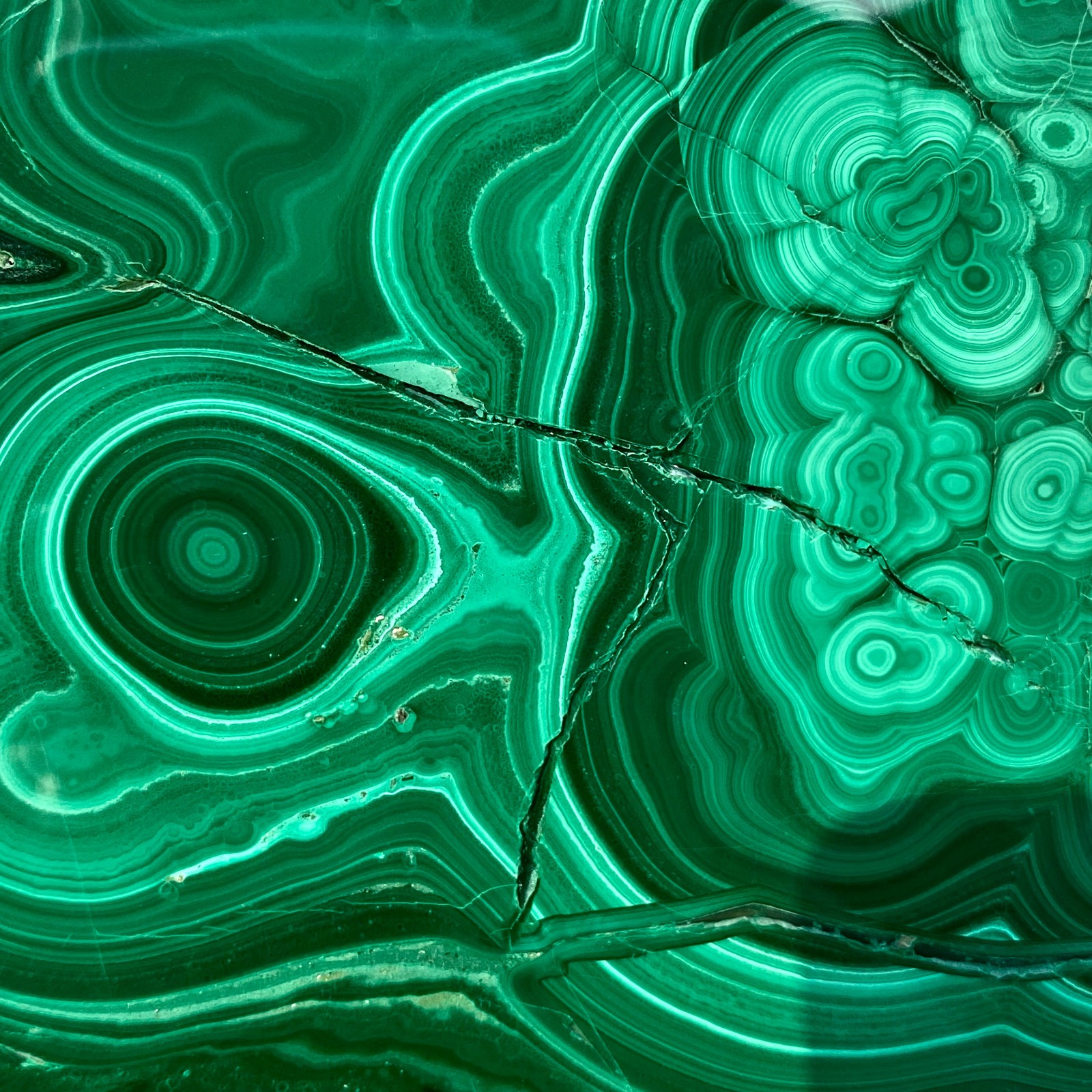 2.6LB Natural malachite slice quartz crystal luster mineral specimen