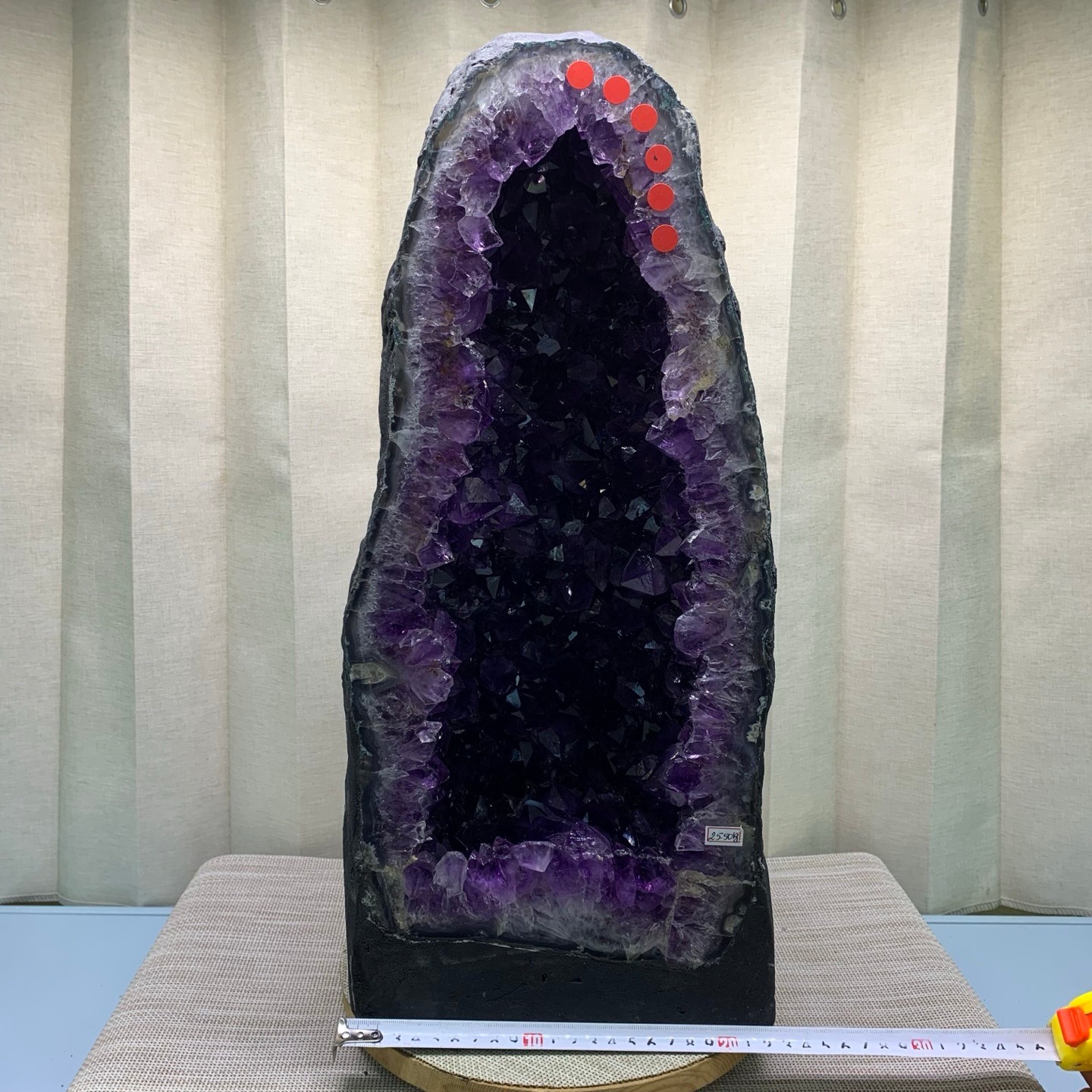 55LB Natural Amethyst Geode Quartz Crystal Cluster Cathedral Energy healing