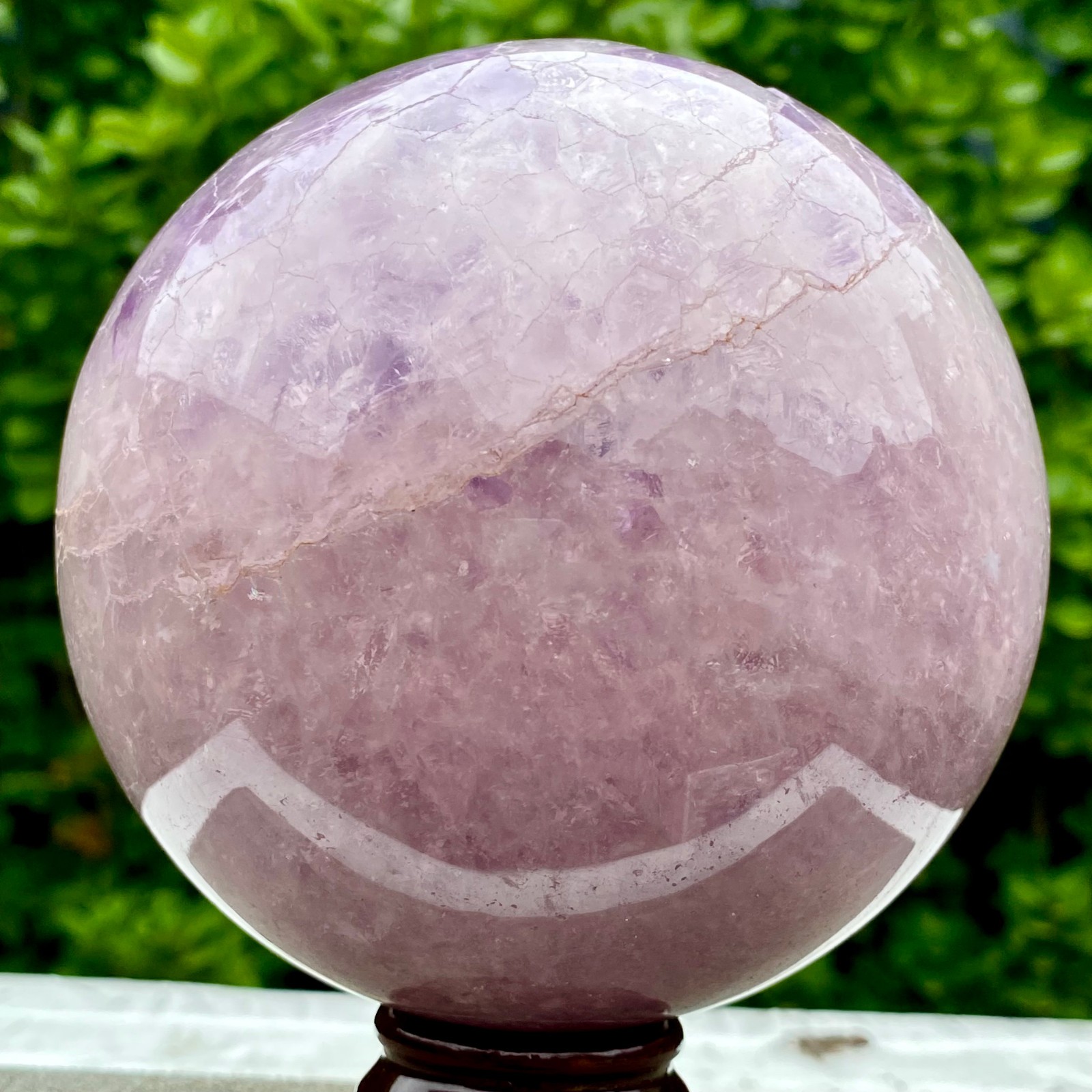4.4LB Amethyst Agate Sphere Polished Healing Crystal Ball Home Feng Shui Ornam
