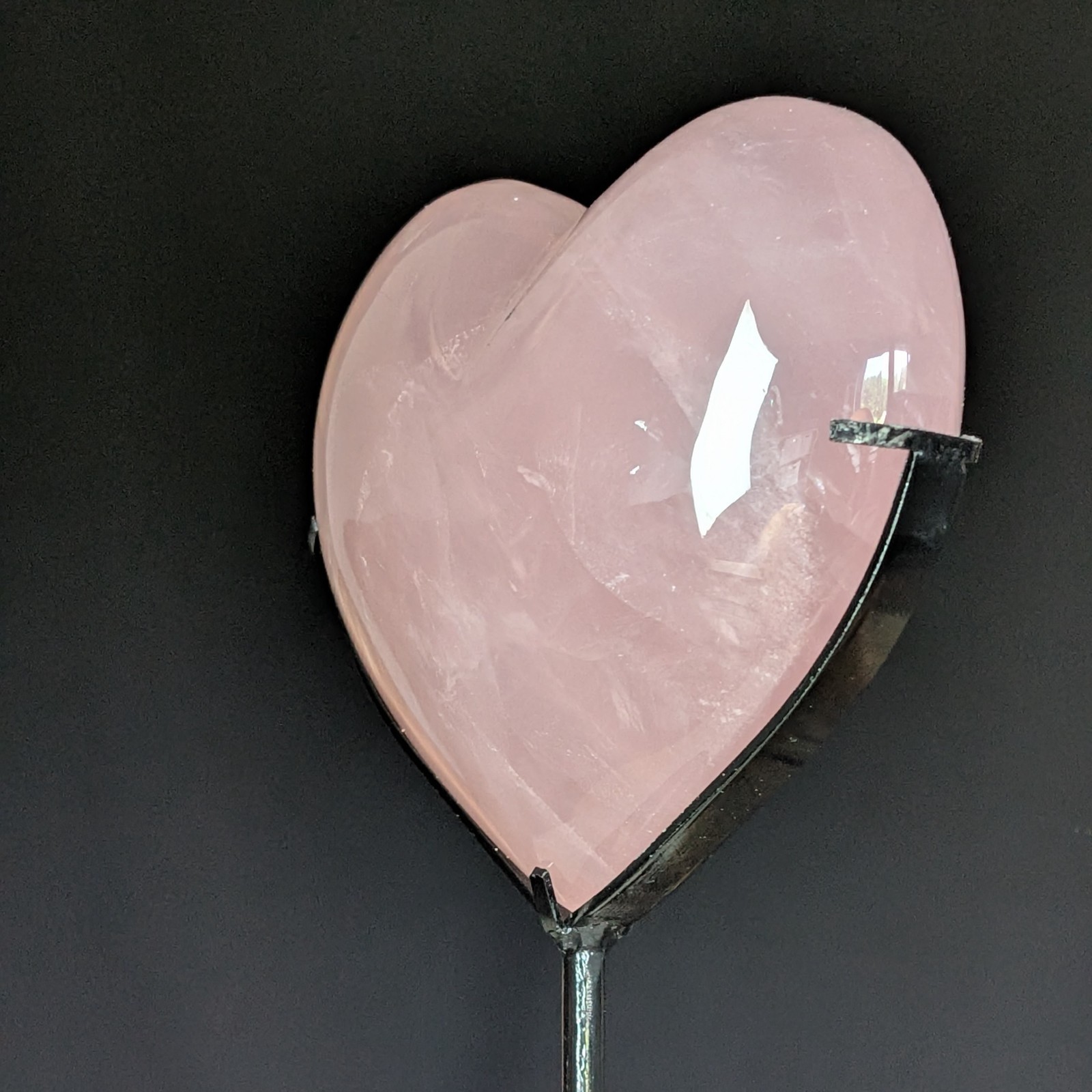 Rose Quartz Heart Carving Crystal Large Big Gemstone Chakra Reiki