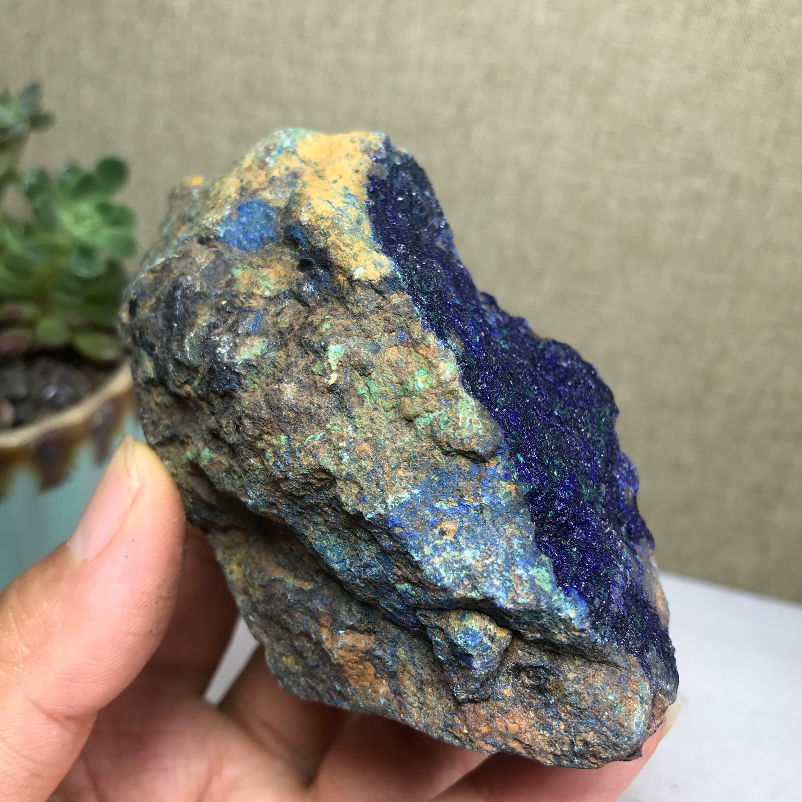 226g Natural Azurite Malachite gemstone Rough original Crystal Specimen A4639