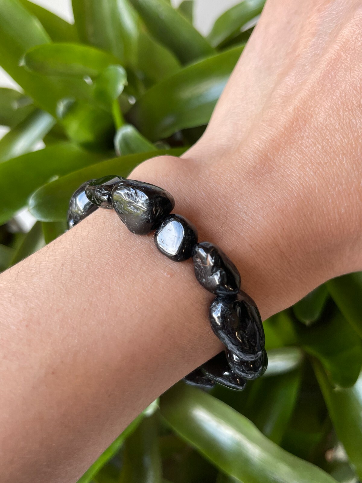 Black Tourmaline Nugget Bracelet, Genuine Black Tourmaline Bracelt,Wholesale Lot