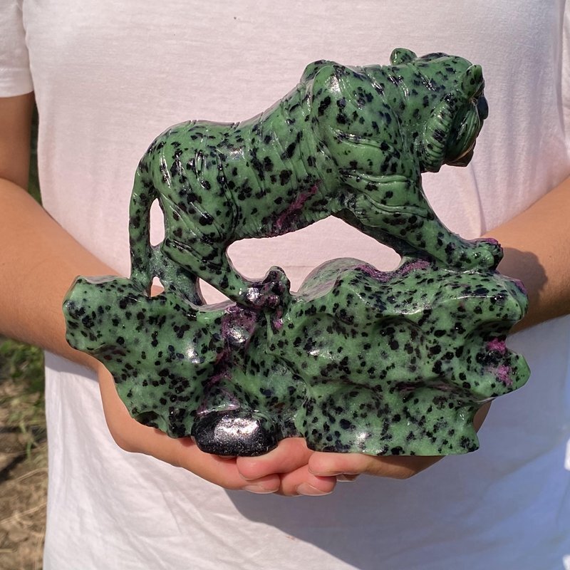 3.47LB Natural Zoisite Quartz Skull Carved Crystal Skull Healing Halloween Gift
