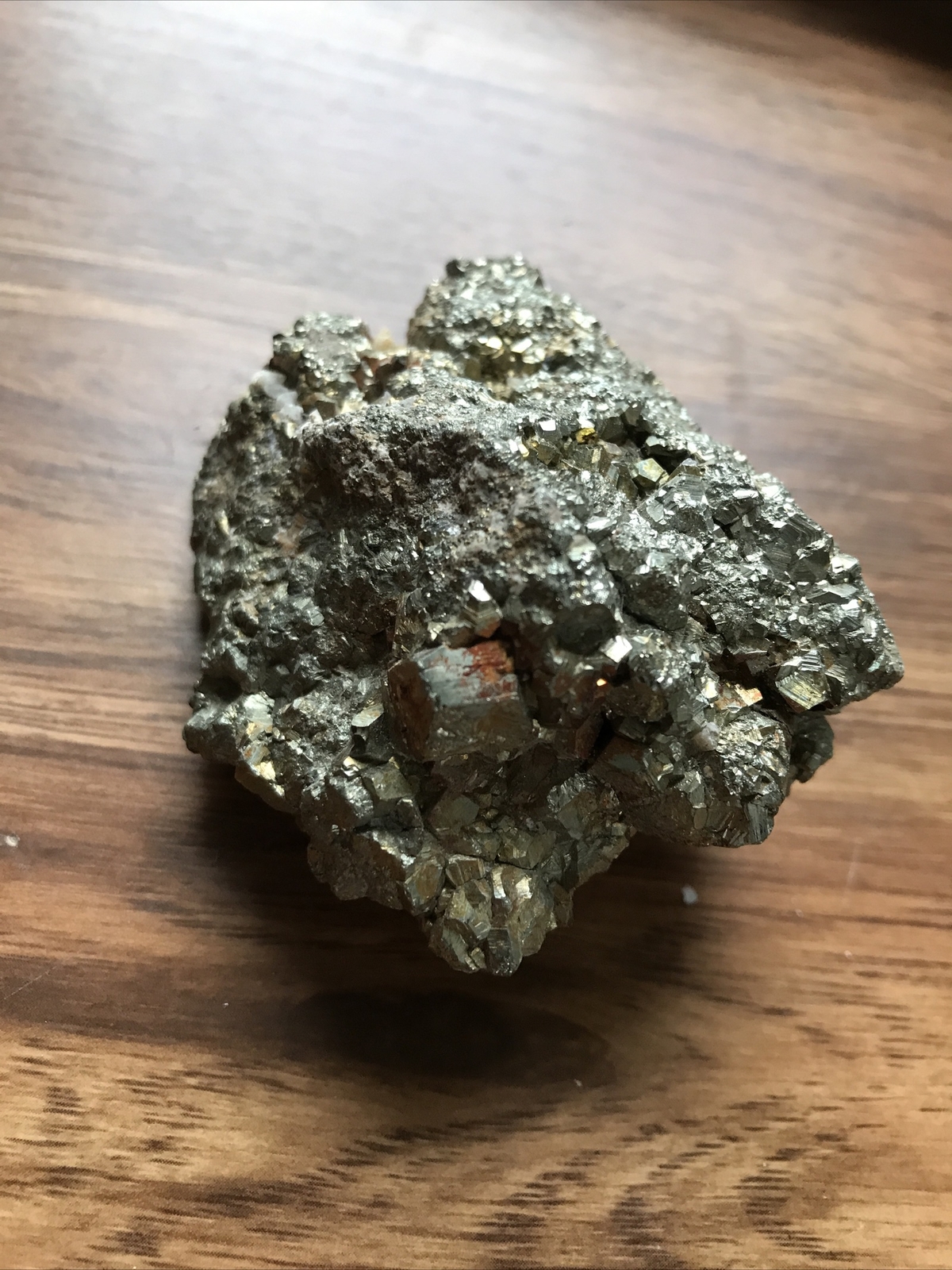 Gorgeous pyrite crystal cluster specimen, Peru 198 grams. false gold 990 ct
