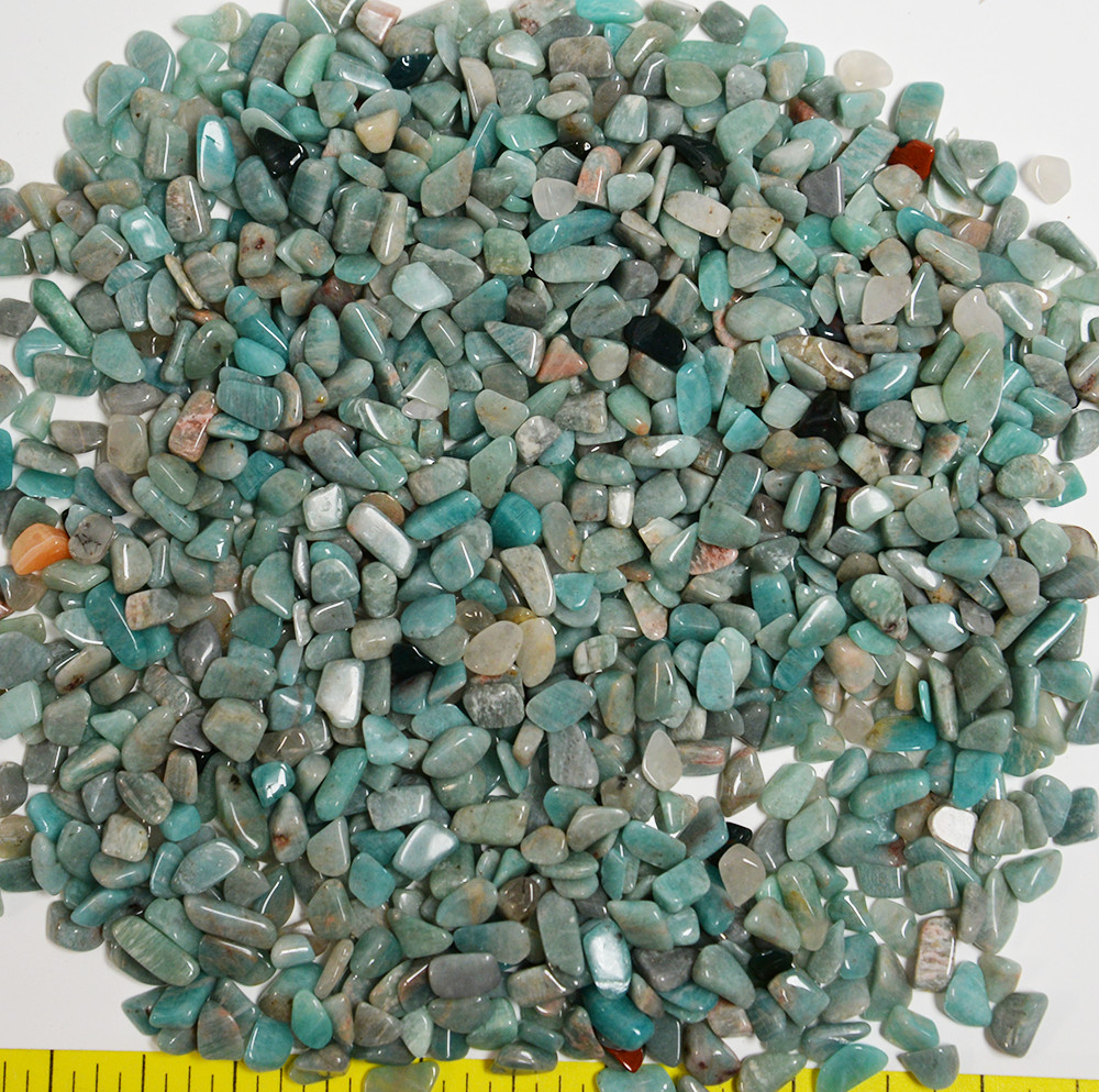 AMAZONITE Mozambique 5-7mm polished stones. 1/2 lb bulk