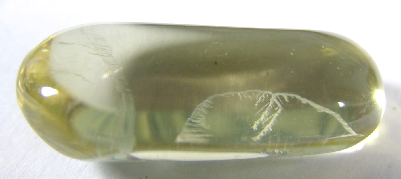 LOVELY LEMON QUARTZ TUMBLESTONE – 3.0 x 1.5 cms 7.70 gms #1