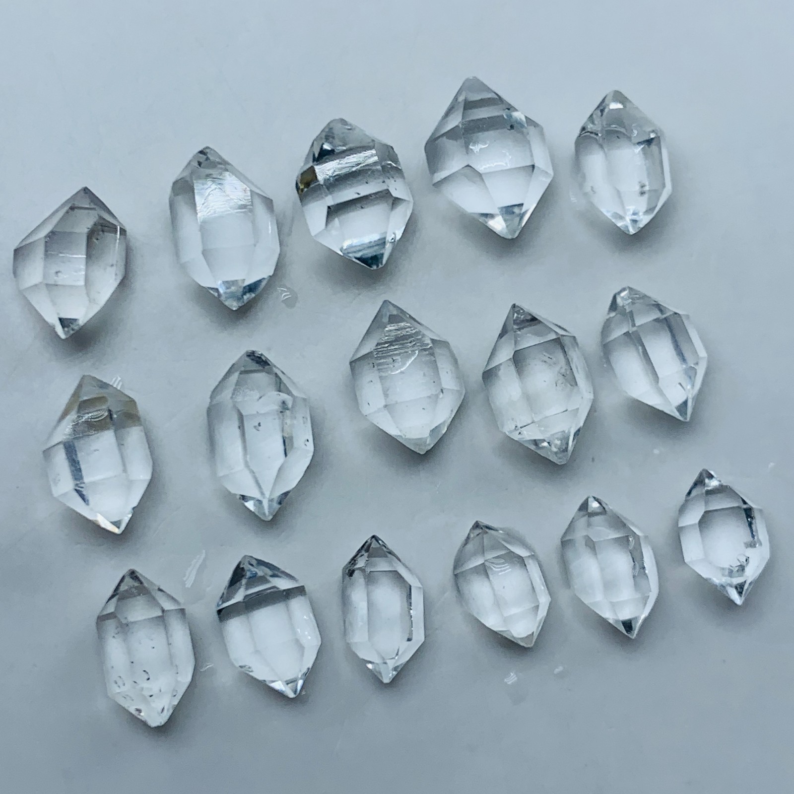 16PC small rare Herkimer diamond, quartz crystal, gemstone gift 20ct 8-10MM