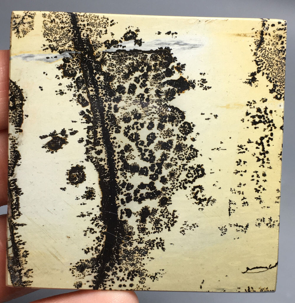 58g NATURAL dendritic traditional paiting slab QUARTZ CRYSTAL slab HEALING