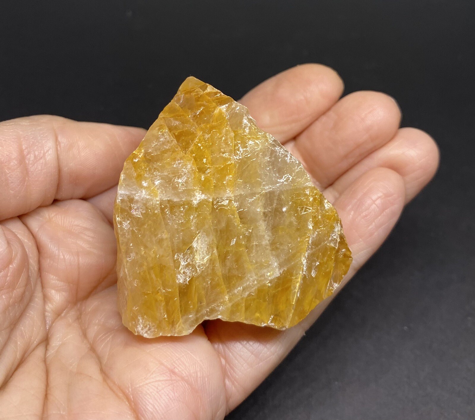 Yellow Hematoid Genuine Quartz Rough Stone From Madagascar 85.8g